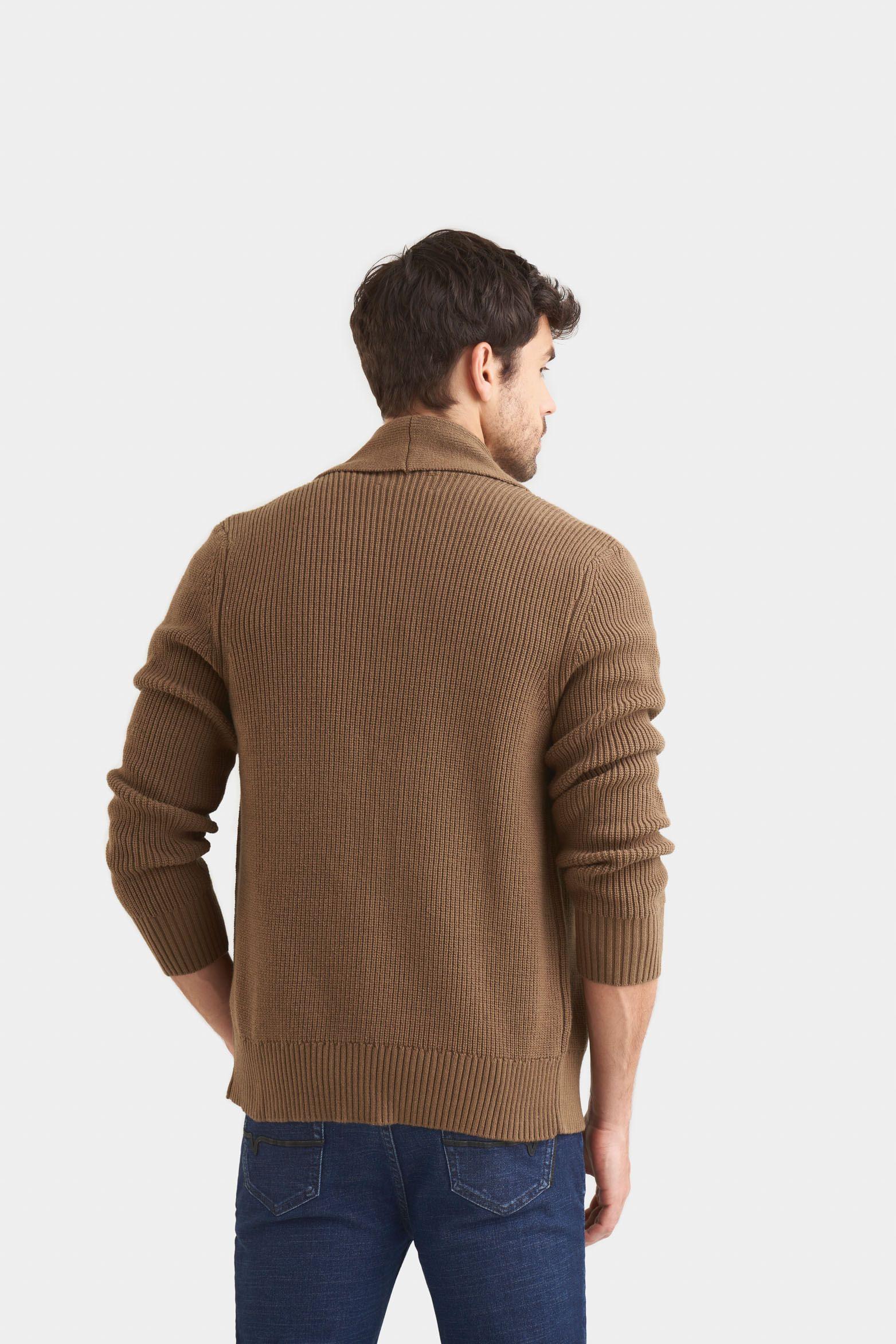 Sweater helios tejido para hombre oversized Verde Oliva-1