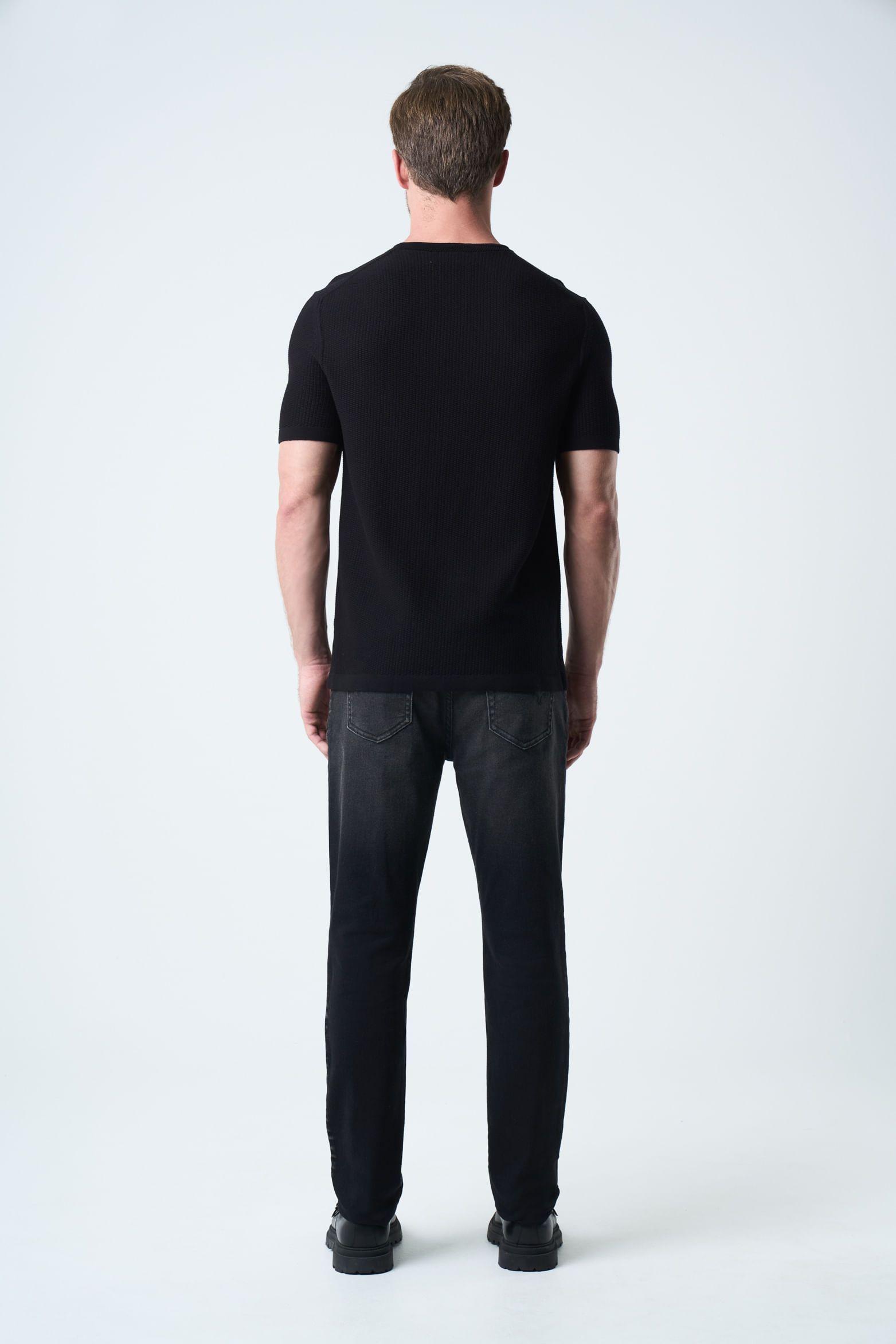Vélez Jean Blackout Para Hombre Confort Negro-2