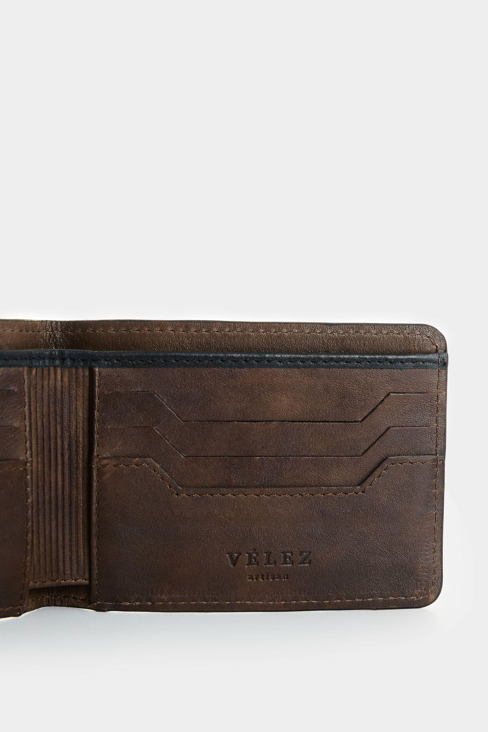 Vélez Billetera De Cuero Para Hombre Tessa Negro-4