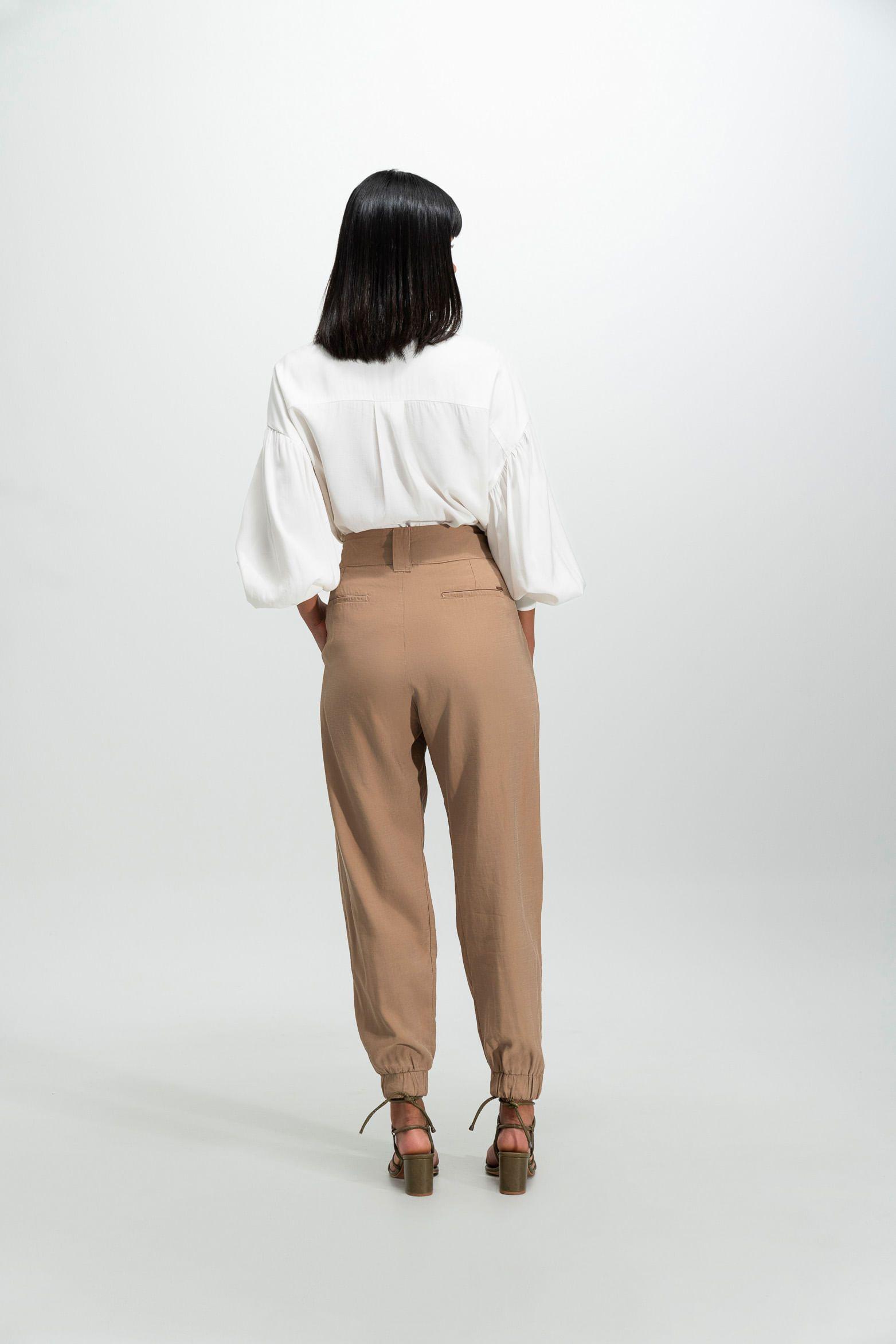 Vélez Pantalón Baggy Trébol Para Mujer Tiro Alto Arena-4