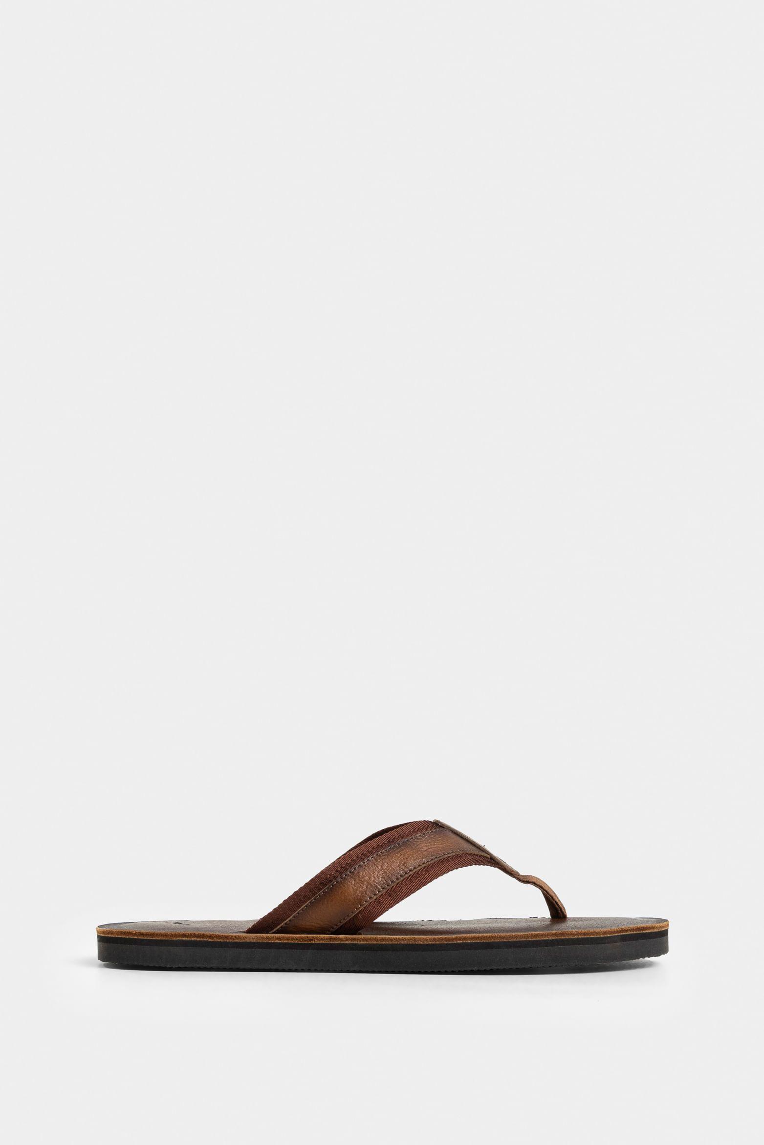 Vélez Sandalia Torino De Cuero  Hombre Tres Puntadas Miel-0