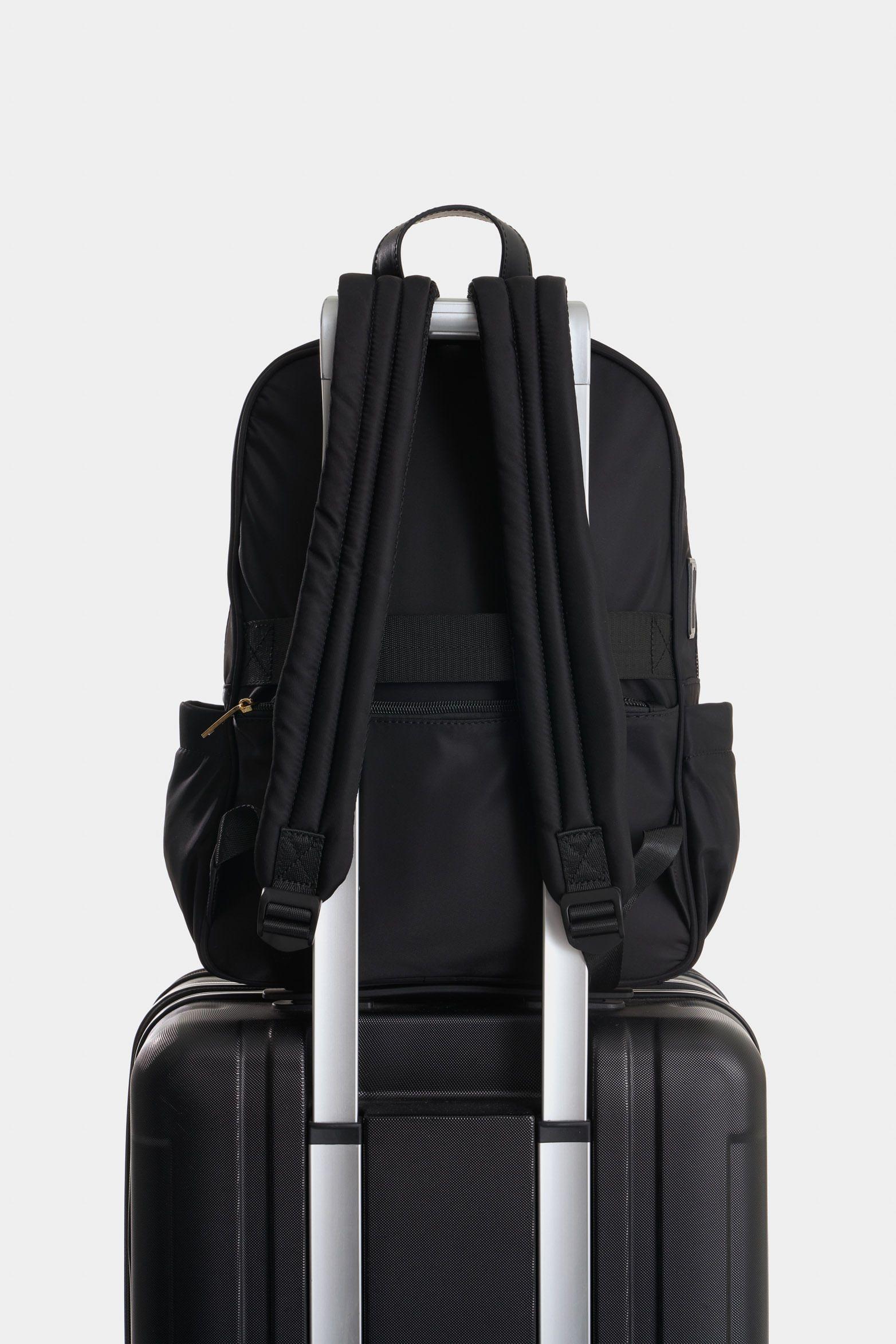 Vélez Mochila Broni De Lona Para Mujer Versátil Negro-2