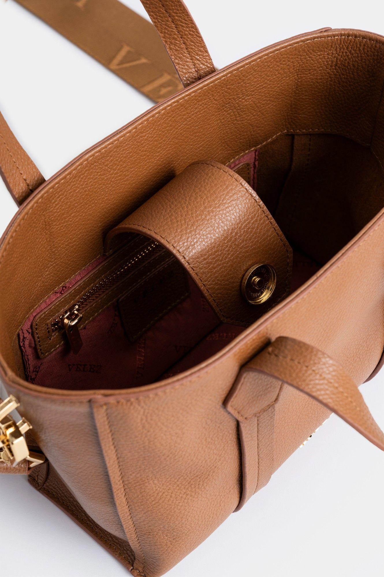 Vélez Cartera Bandolera Nectaria Cuero Mujer  Trenza Miel-5
