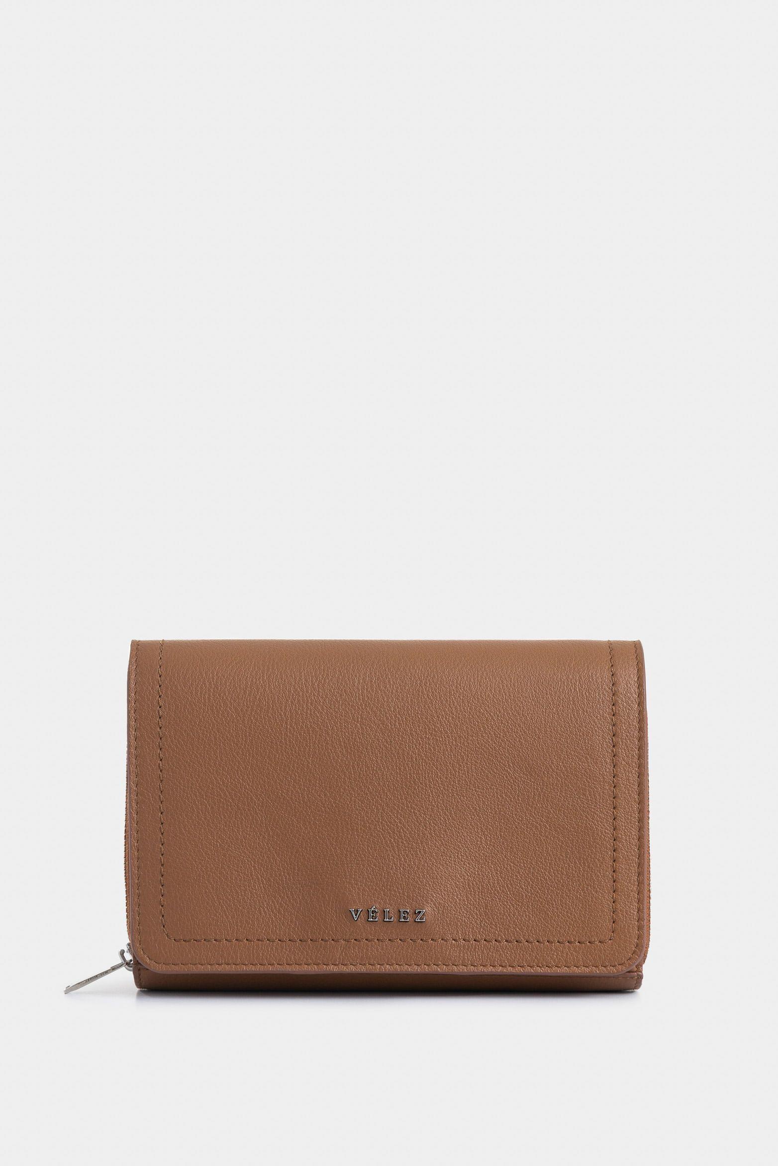 Manos libres mini Abi de cuero para mujer estructurado miel-0