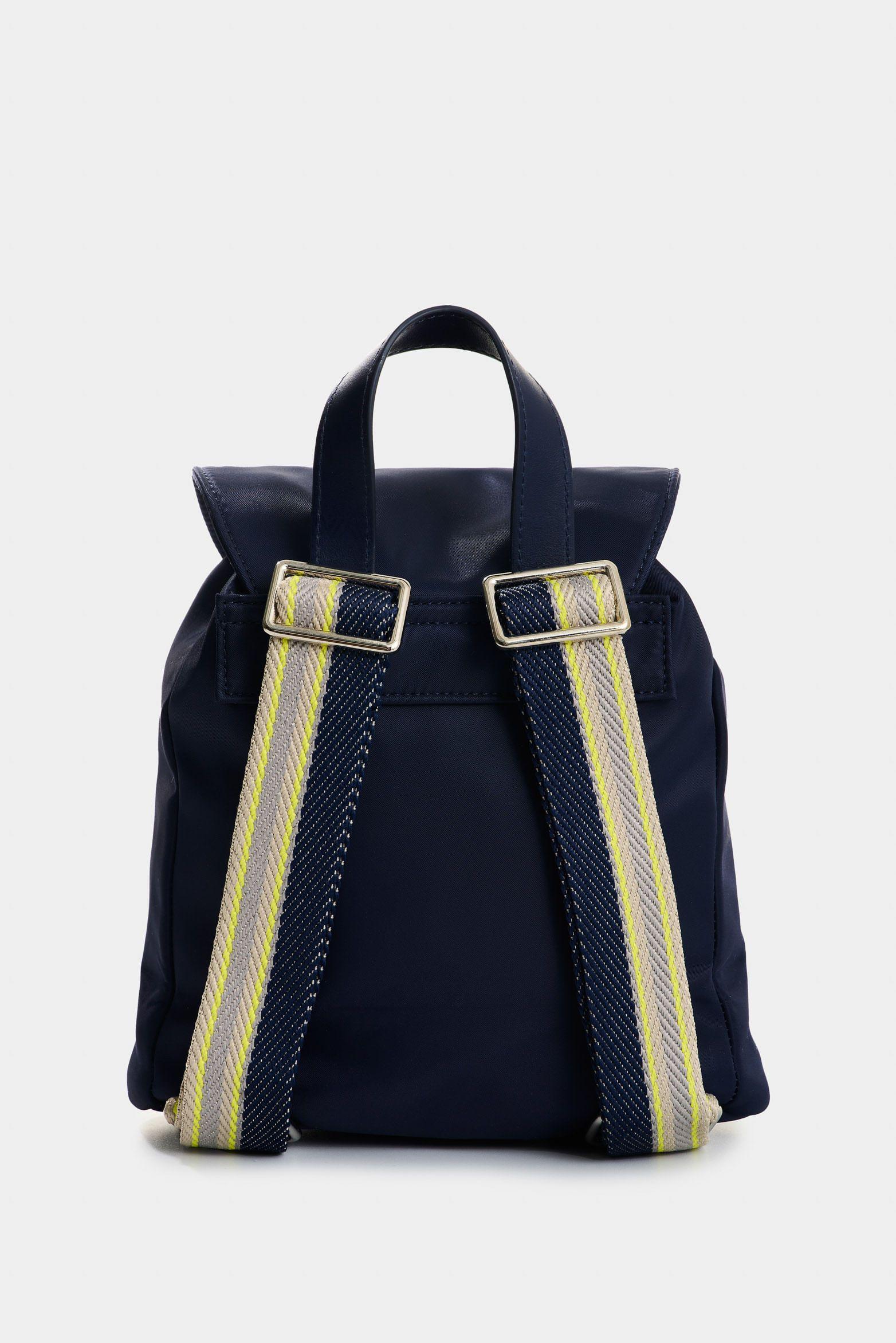 Vélez Mochila Elora Lona Y Cuero Mujer Multicolor Azul-2