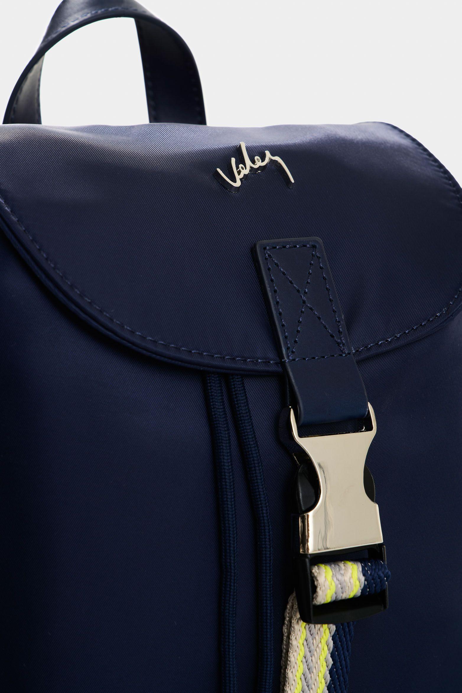 Vélez Mochila Elora Lona Y Cuero Mujer Multicolor Azul-3