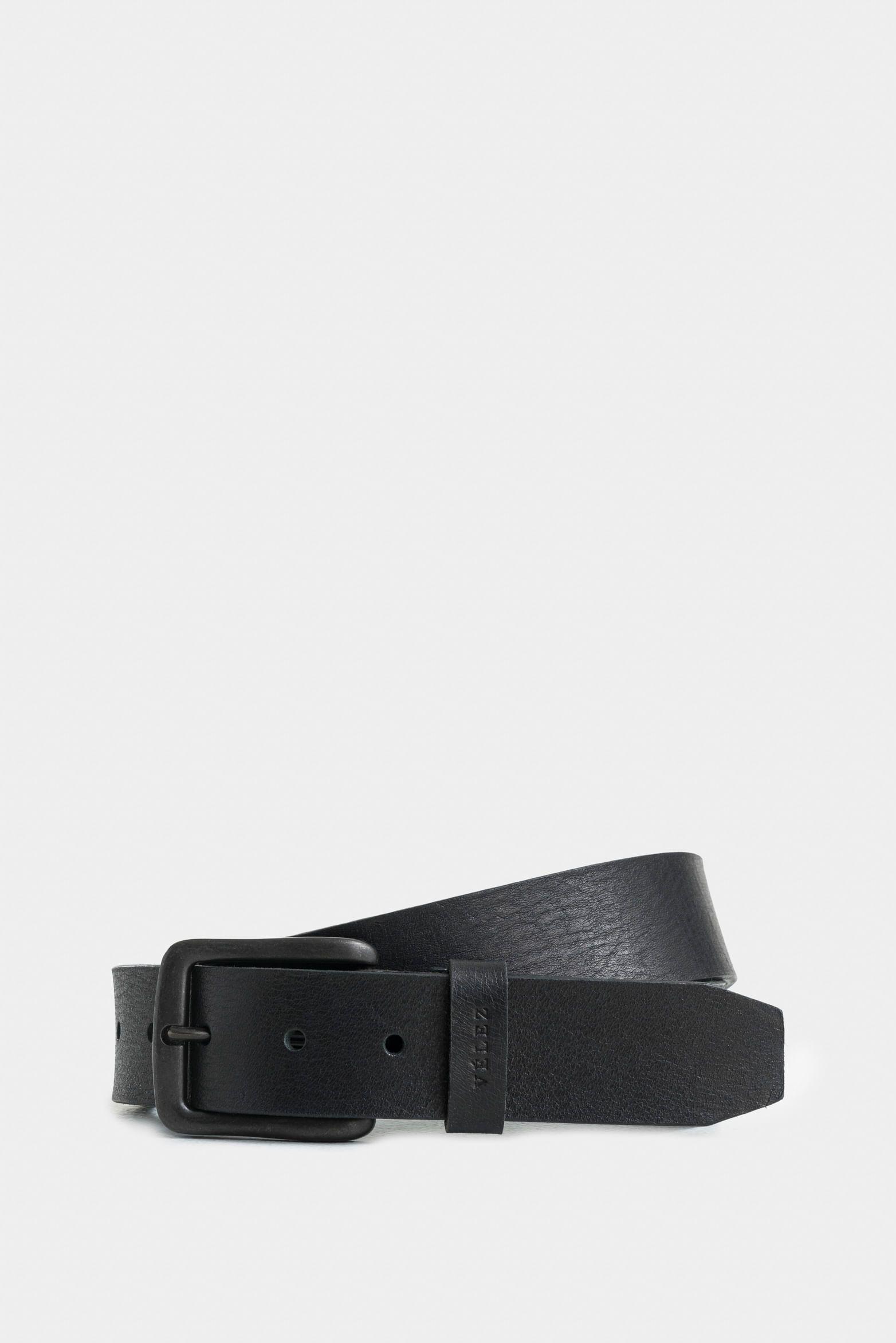 Vélez Cinturón Missouri De Cuero Hombre Efecto Vintage Negro-0