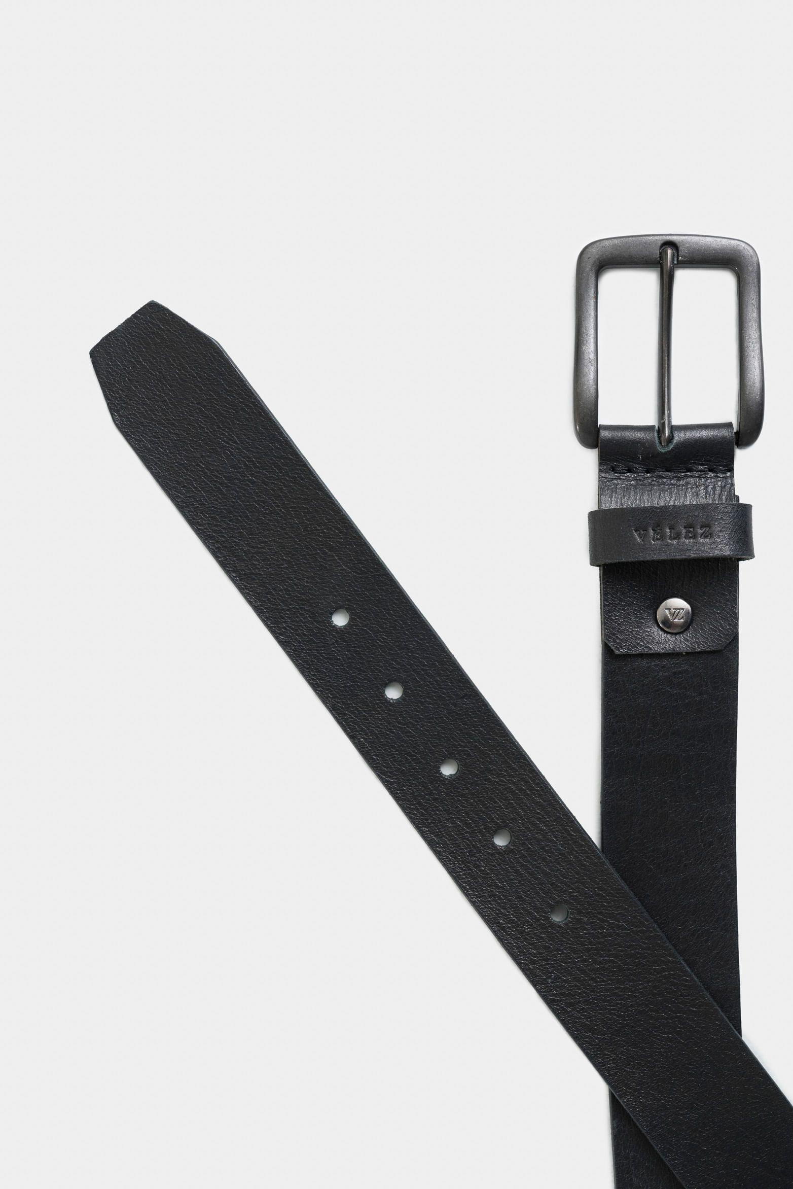 Vélez Cinturón Missouri De Cuero Hombre Efecto Vintage Negro-2