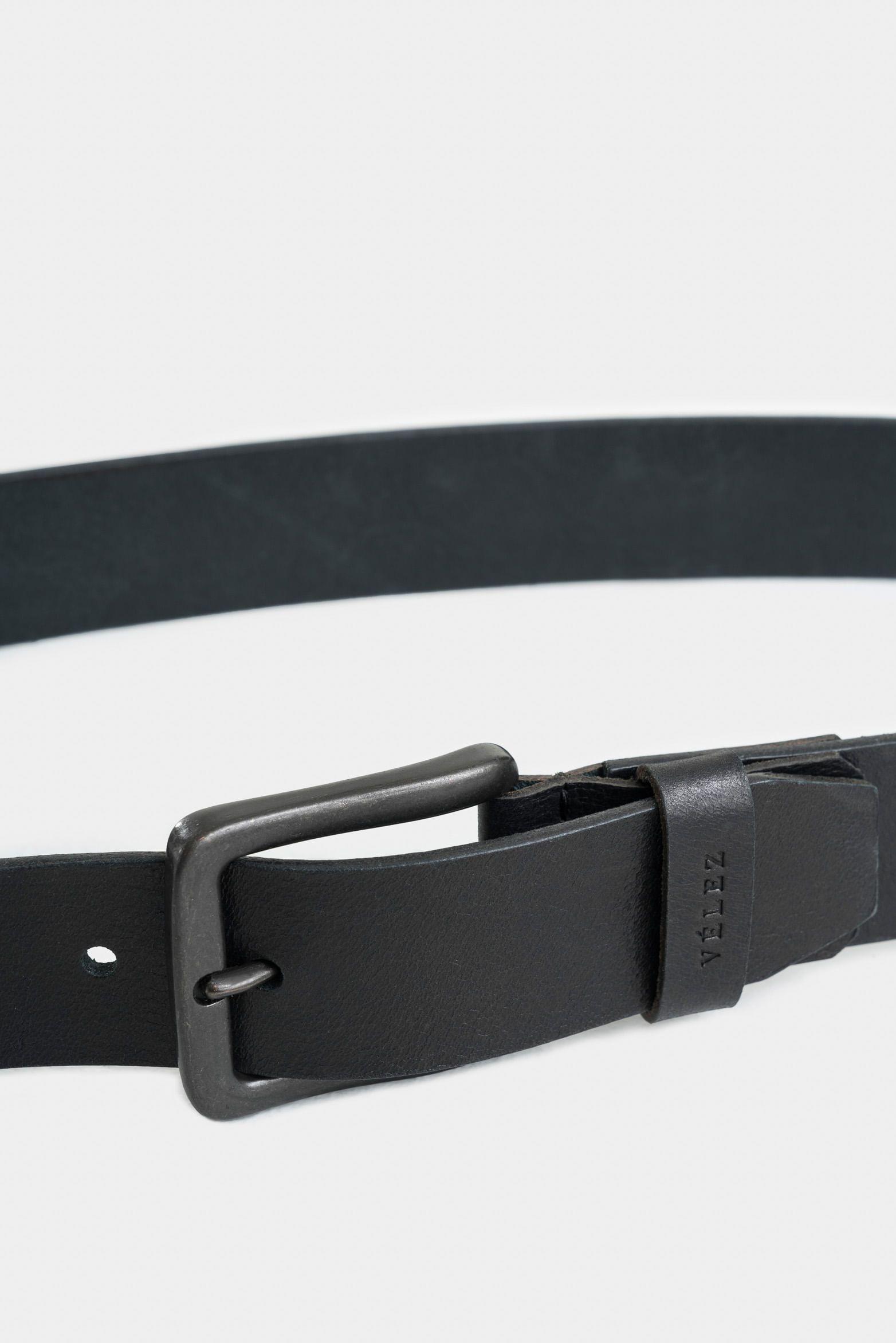 Vélez Cinturón Missouri De Cuero Hombre Efecto Vintage Negro-3
