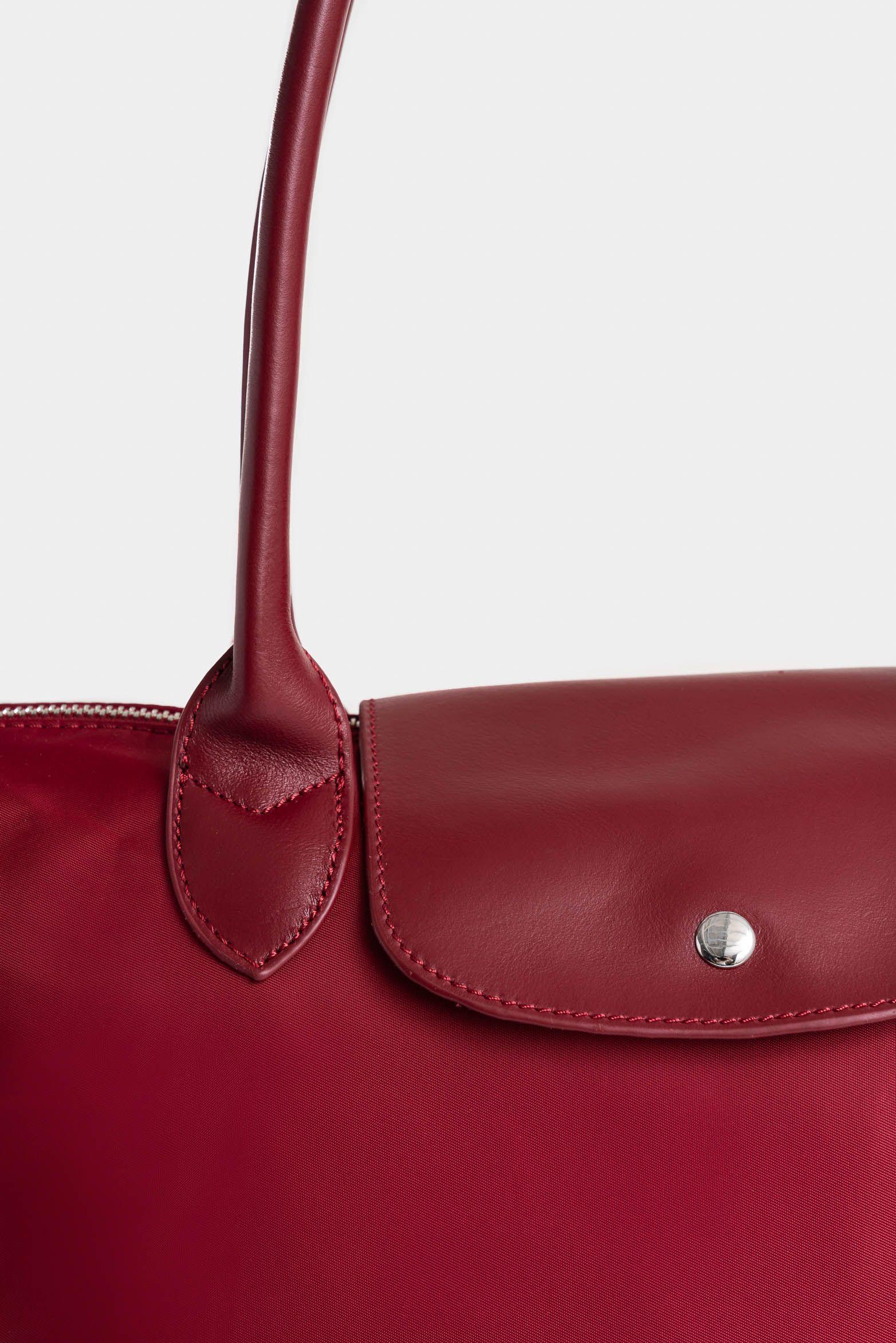 Shopping Ámbar en lona para mujer detalle cuero vinotinto-3