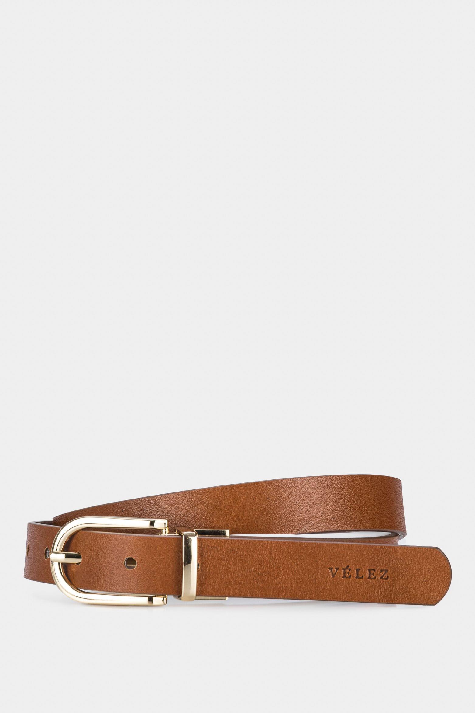 Vélez Cinturón Doble Faz Bizantino Cuero Mujer Miel-0