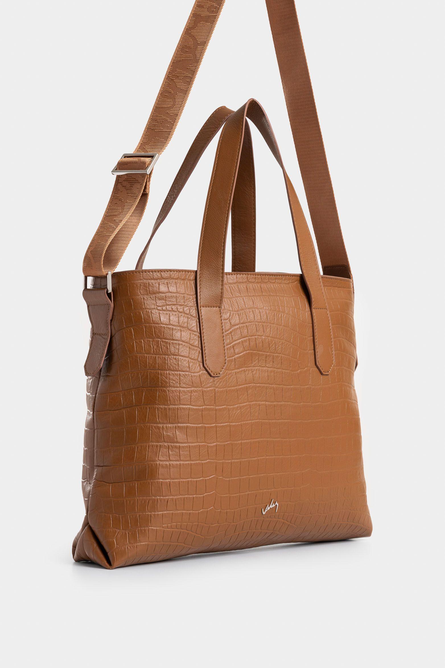 Shopping Ocaso de cuero para mujer grabado miel-1