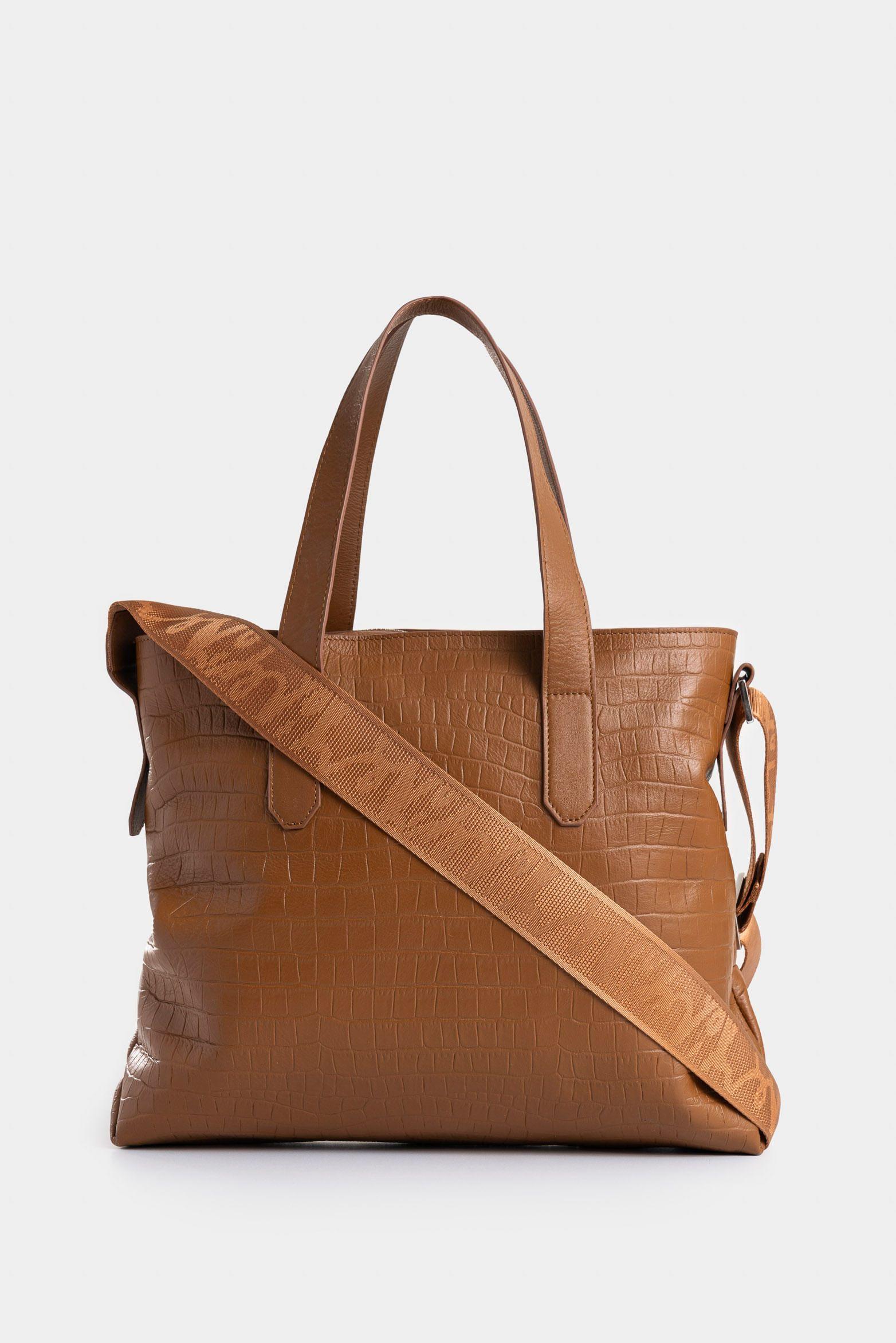 Shopping Ocaso de cuero para mujer grabado miel-2