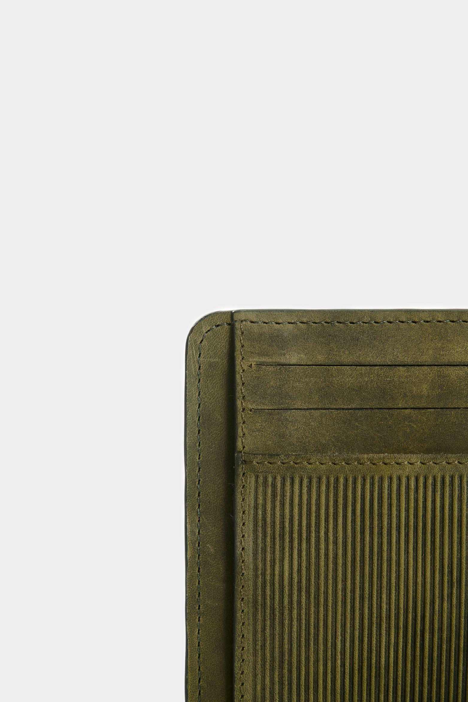 Vélez Portatarjetas Vértice Cuero Hombre  Verde Oliva-4
