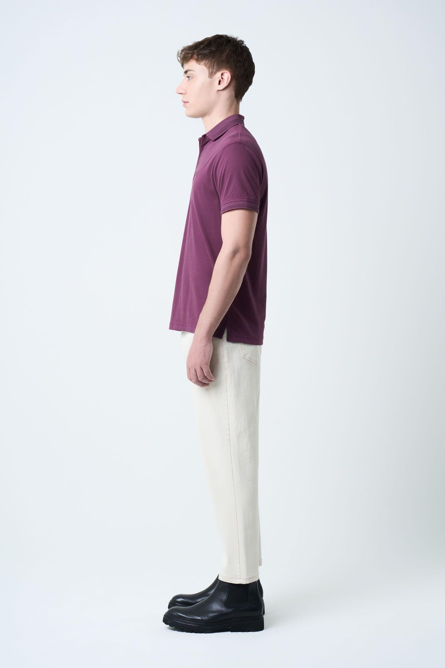 Vélez Polera Polo Lucca Manga Corta  Hombre Texturizada Moro-1