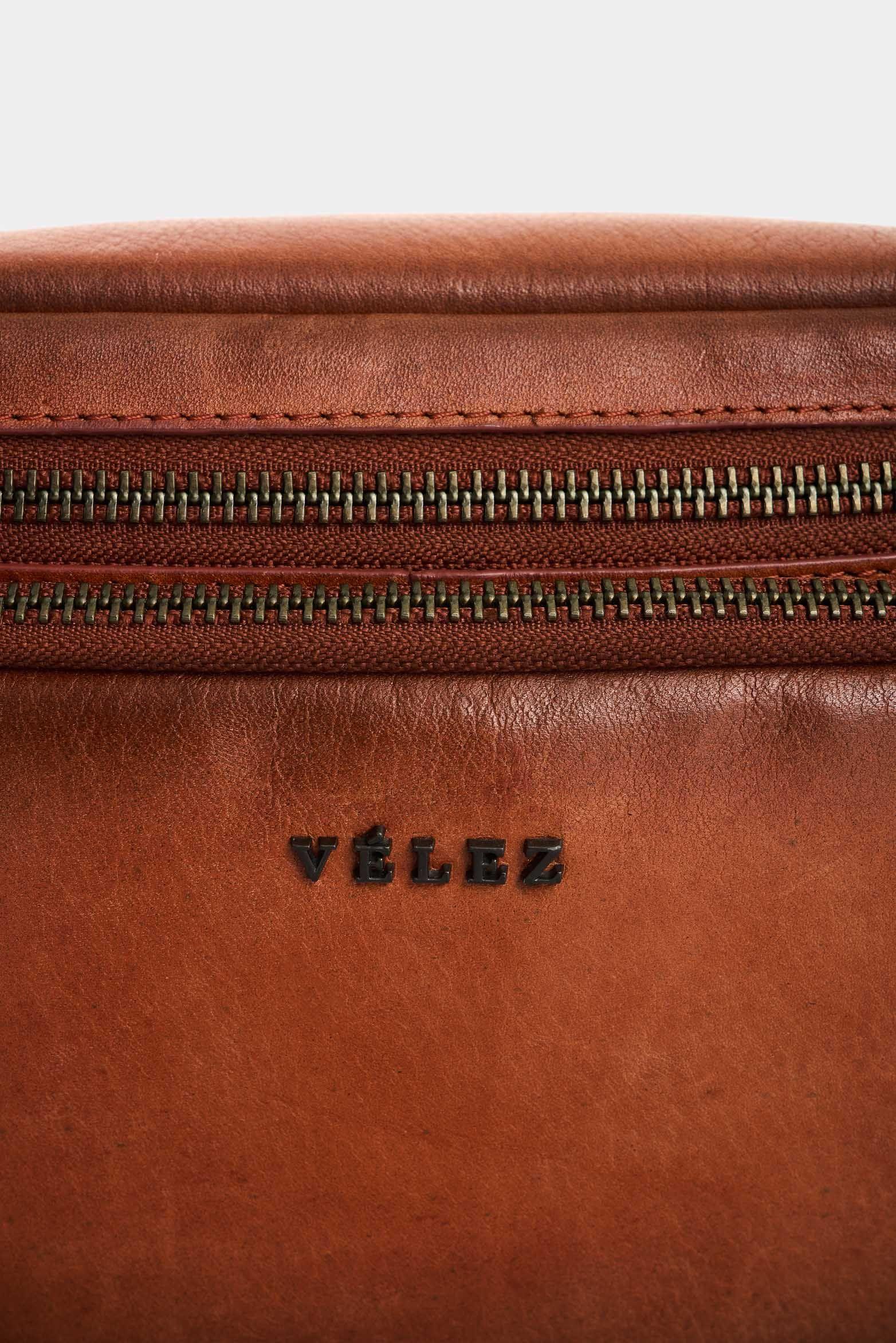 Vélez Riñonera De Cuero  Hombre Mini Brunei Terracota-3
