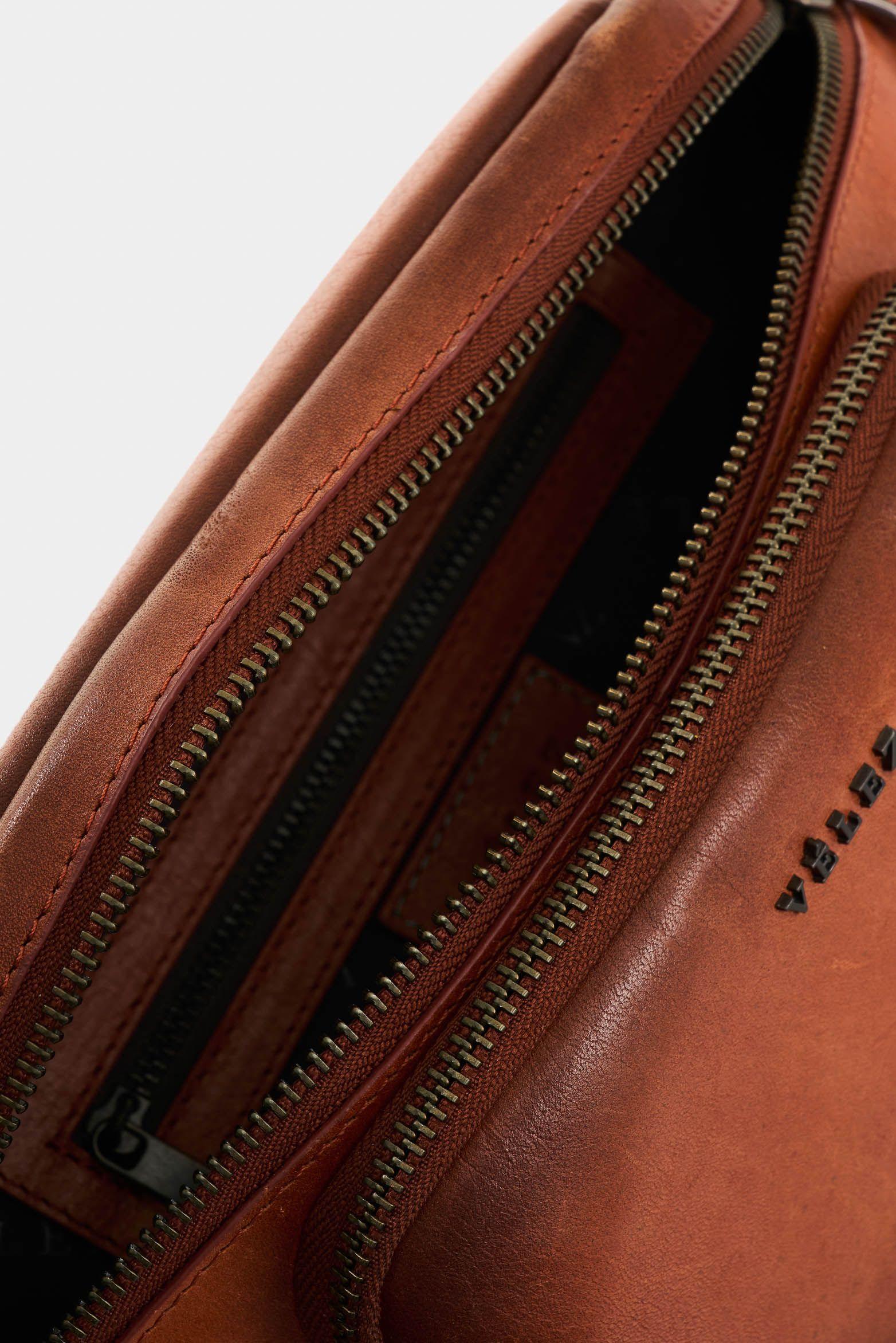 Vélez Riñonera De Cuero  Hombre Mini Brunei Terracota-4