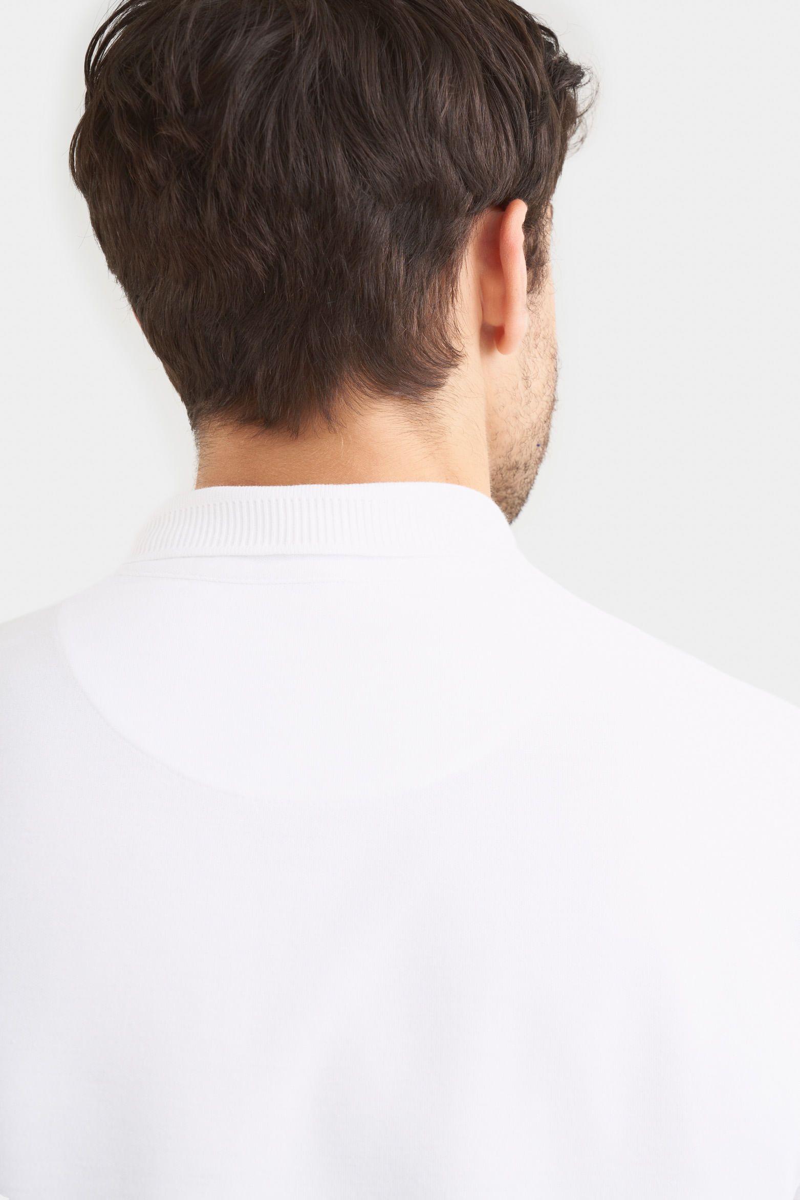 Vélez Polera Casual Algodón Pima Blanco-3