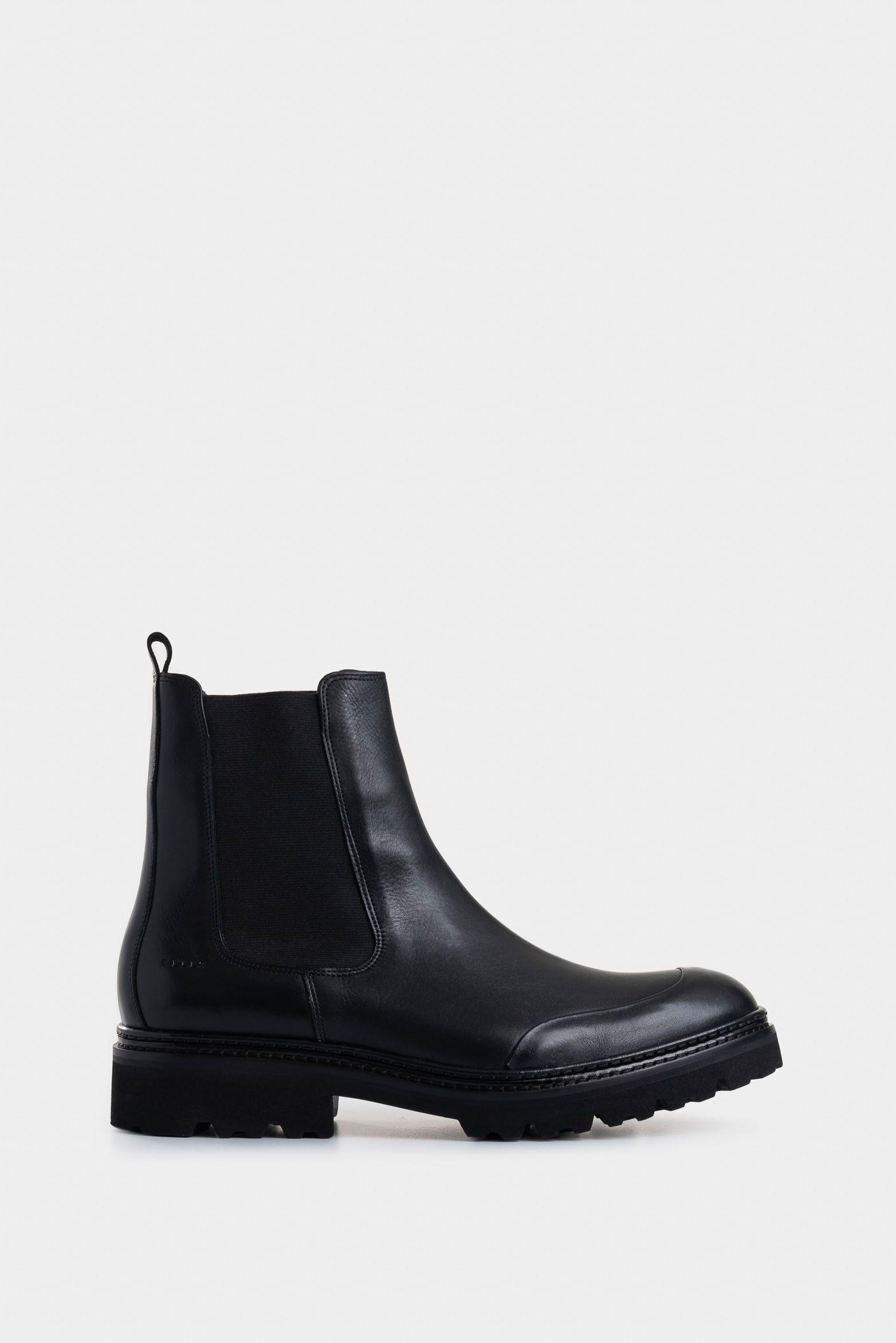 Vélez Botas Petra De Cuero Para Hombre Tractoradas Negro-1