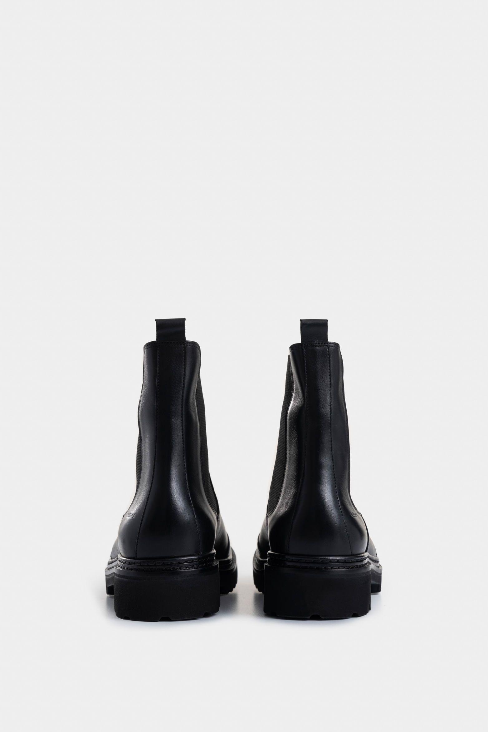 Vélez Botas Petra De Cuero Para Hombre Tractoradas Negro-3