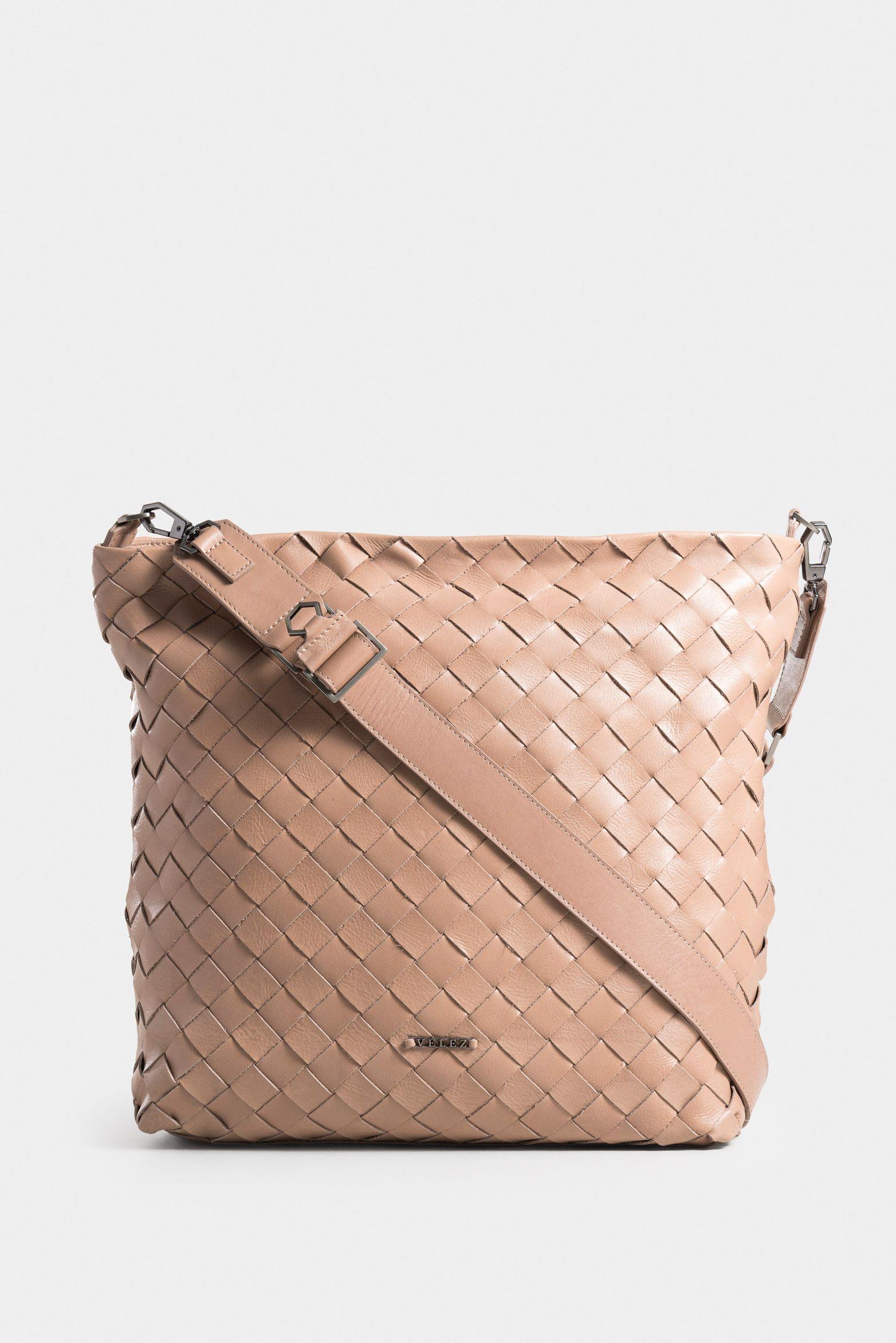 Vélez Shopping Venus De Cuero  Mujer Tejido Artesanal Arena-0