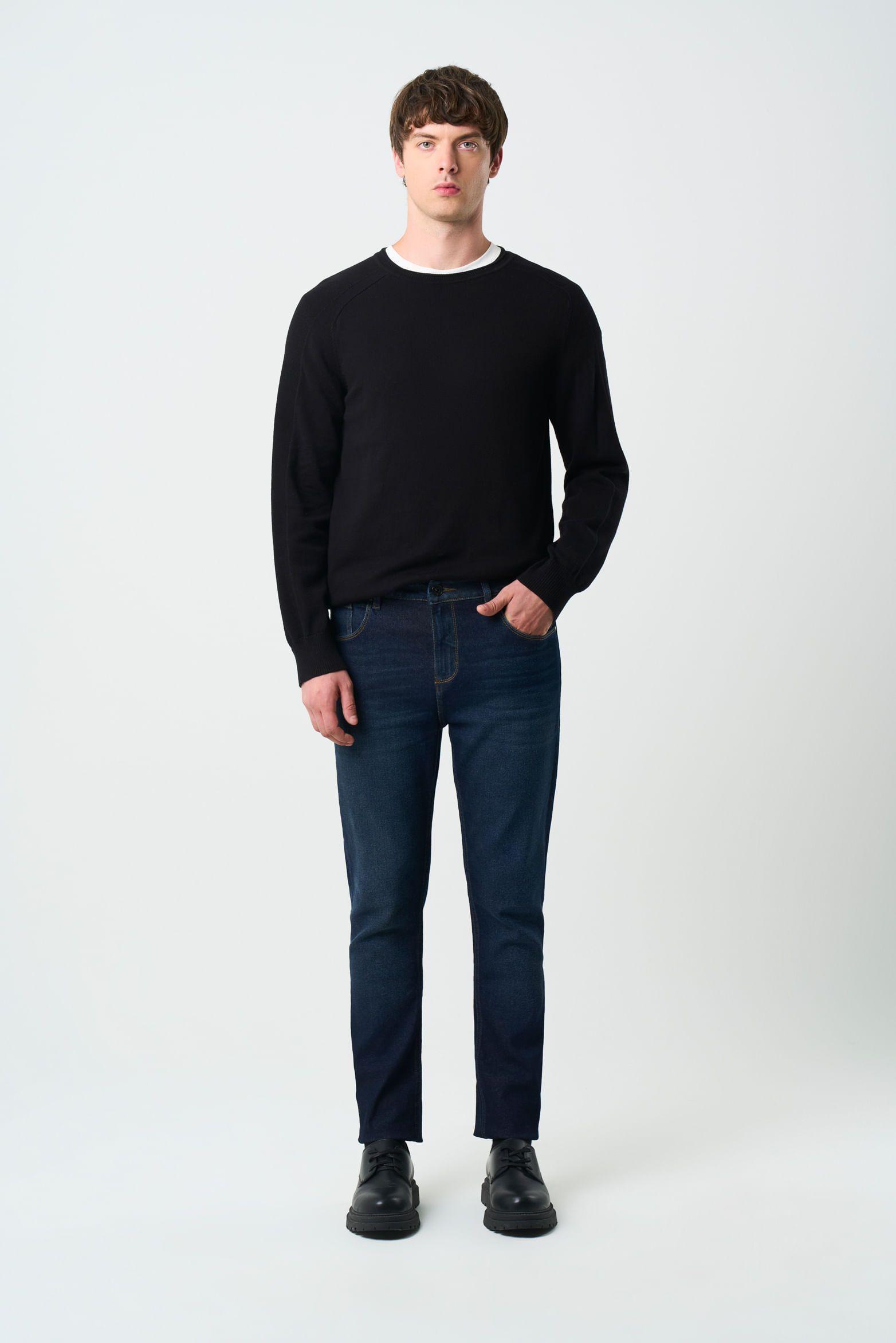 Vélez Jean Mutante Para Hombre Semi Fitted Azul Oscuro-0