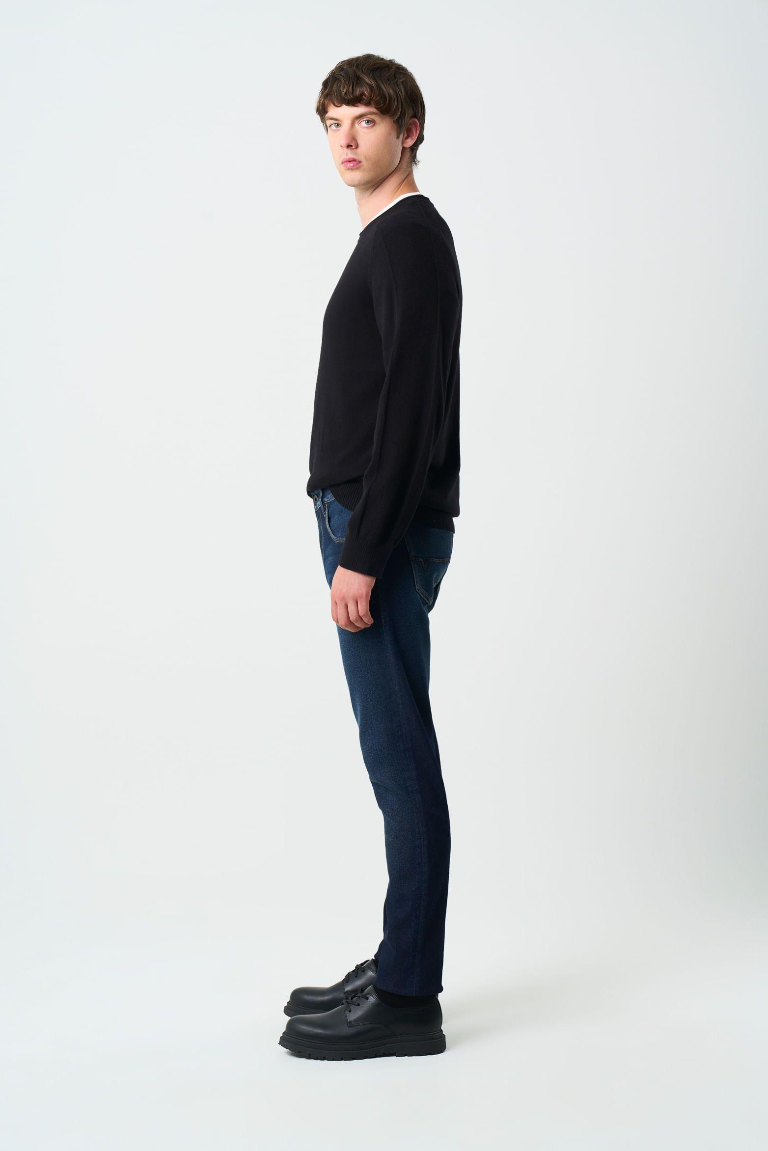 Vélez Jean Mutante Para Hombre Semi Fitted Azul Oscuro-1