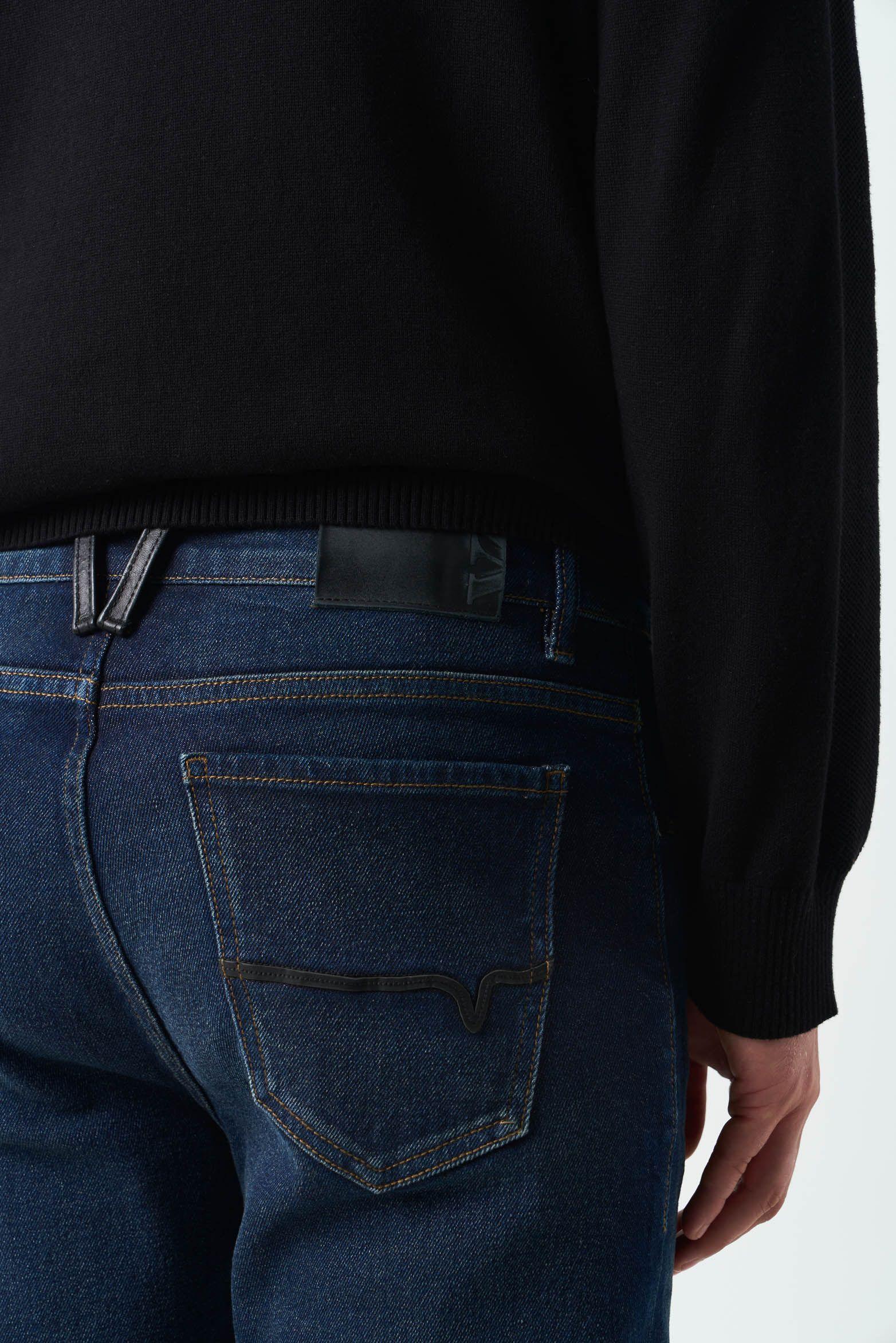 Vélez Jean Mutante Para Hombre Semi Fitted Azul Oscuro-6