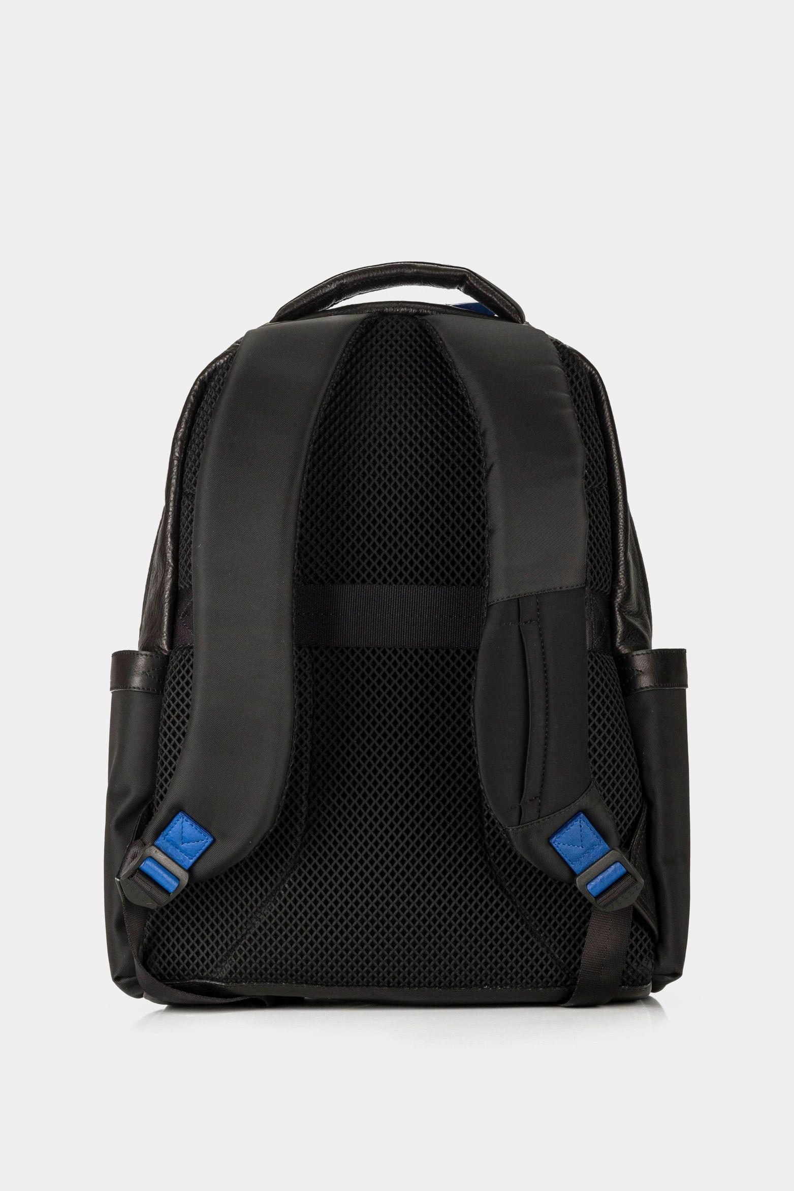 Morral fagus 2.0 de cuero para hombre lona en nylon  negro-3