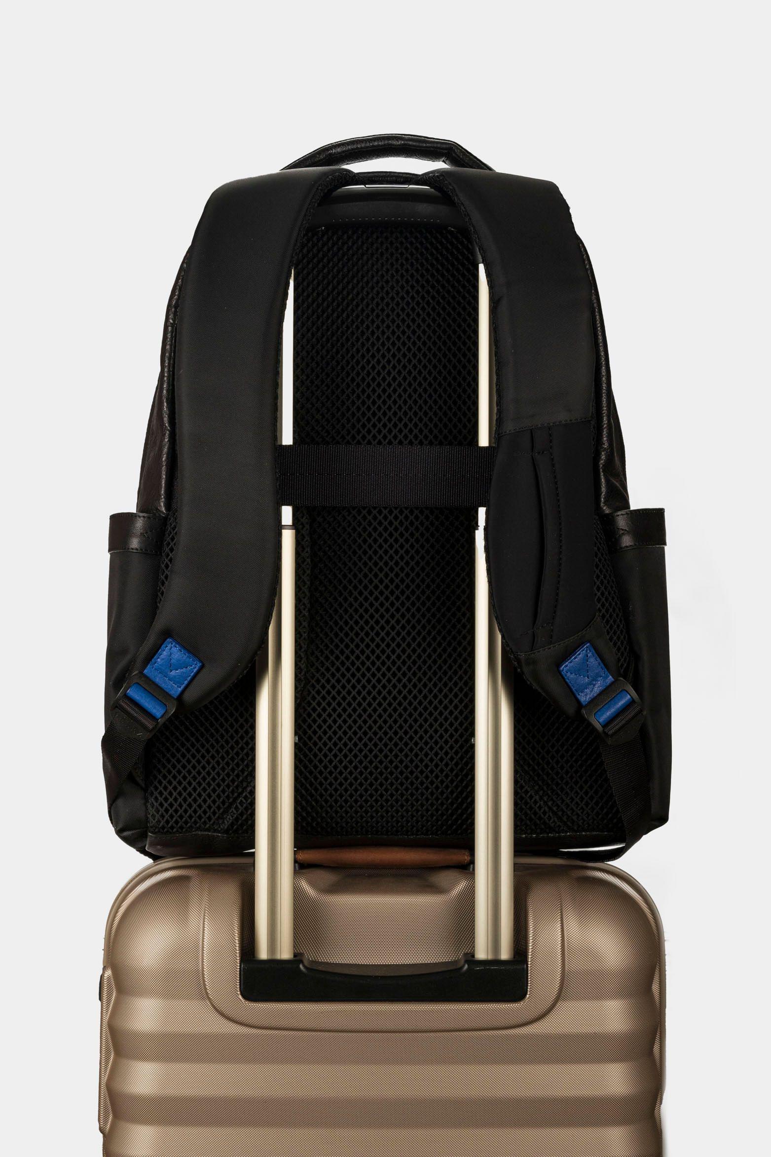 Morral fagus 2.0 de cuero para hombre lona en nylon  negro-4