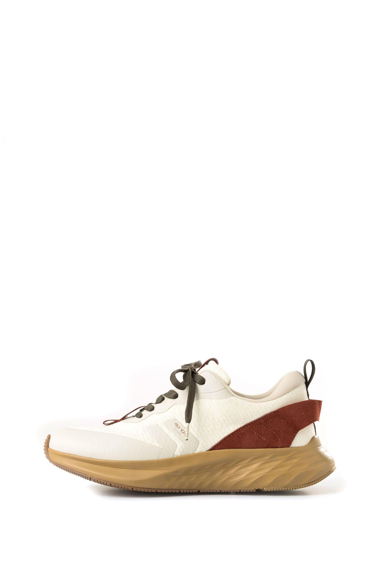 Vélez Zapatilla Tenis Fly Up Spirited 2.0 Textil Y Cuero Hombre Crema-1