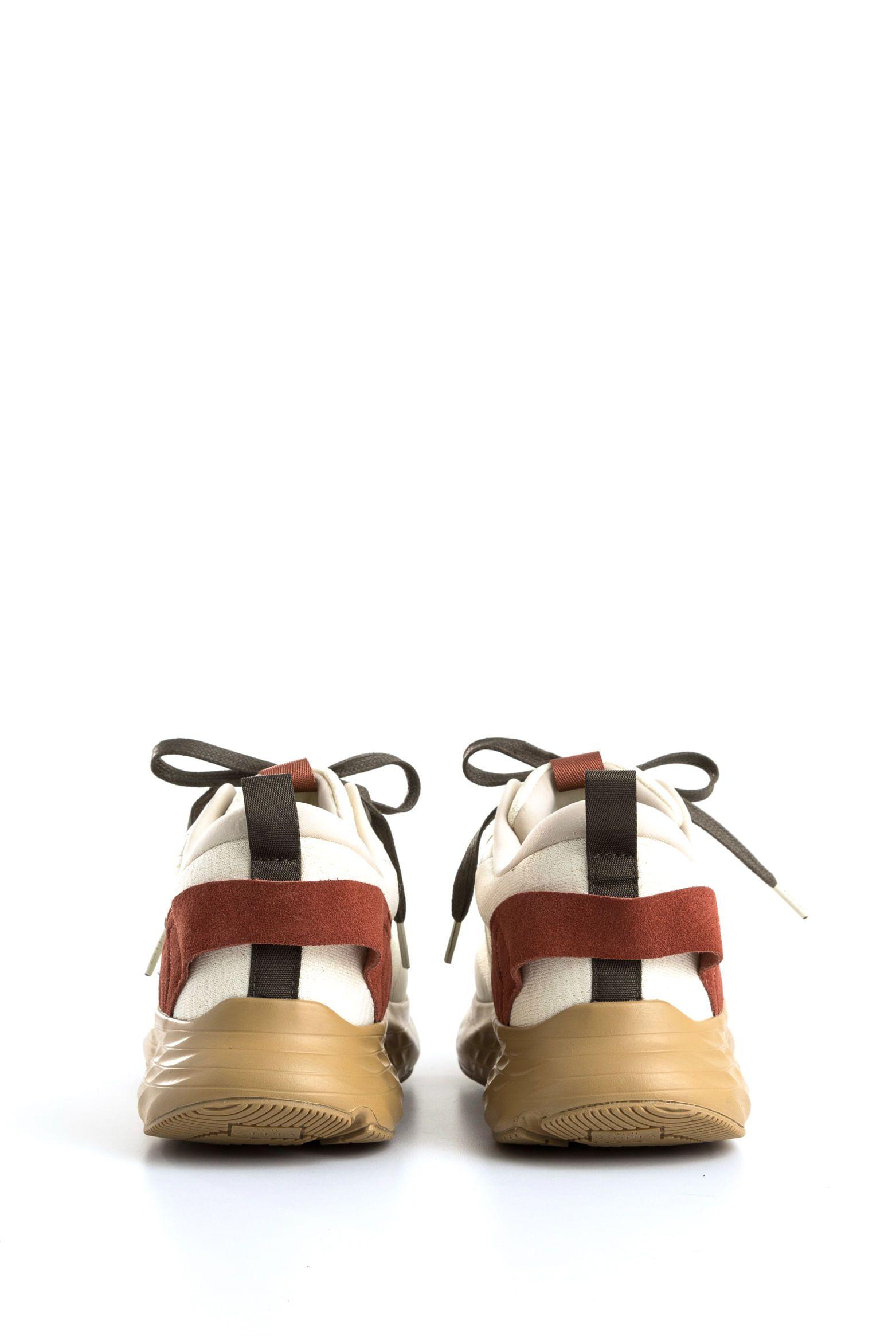 Vélez Zapatilla Tenis Fly Up Spirited 2.0 Textil Y Cuero Hombre Crema-3