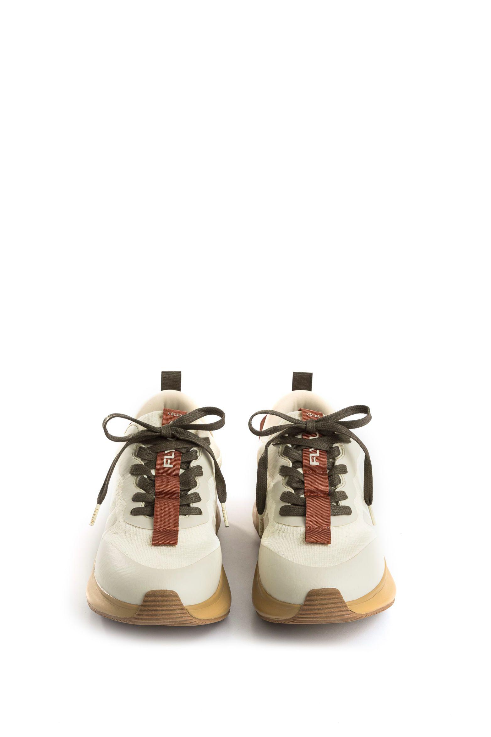 Vélez Zapatilla Tenis Fly Up Spirited 2.0 Textil Y Cuero Hombre Crema-5