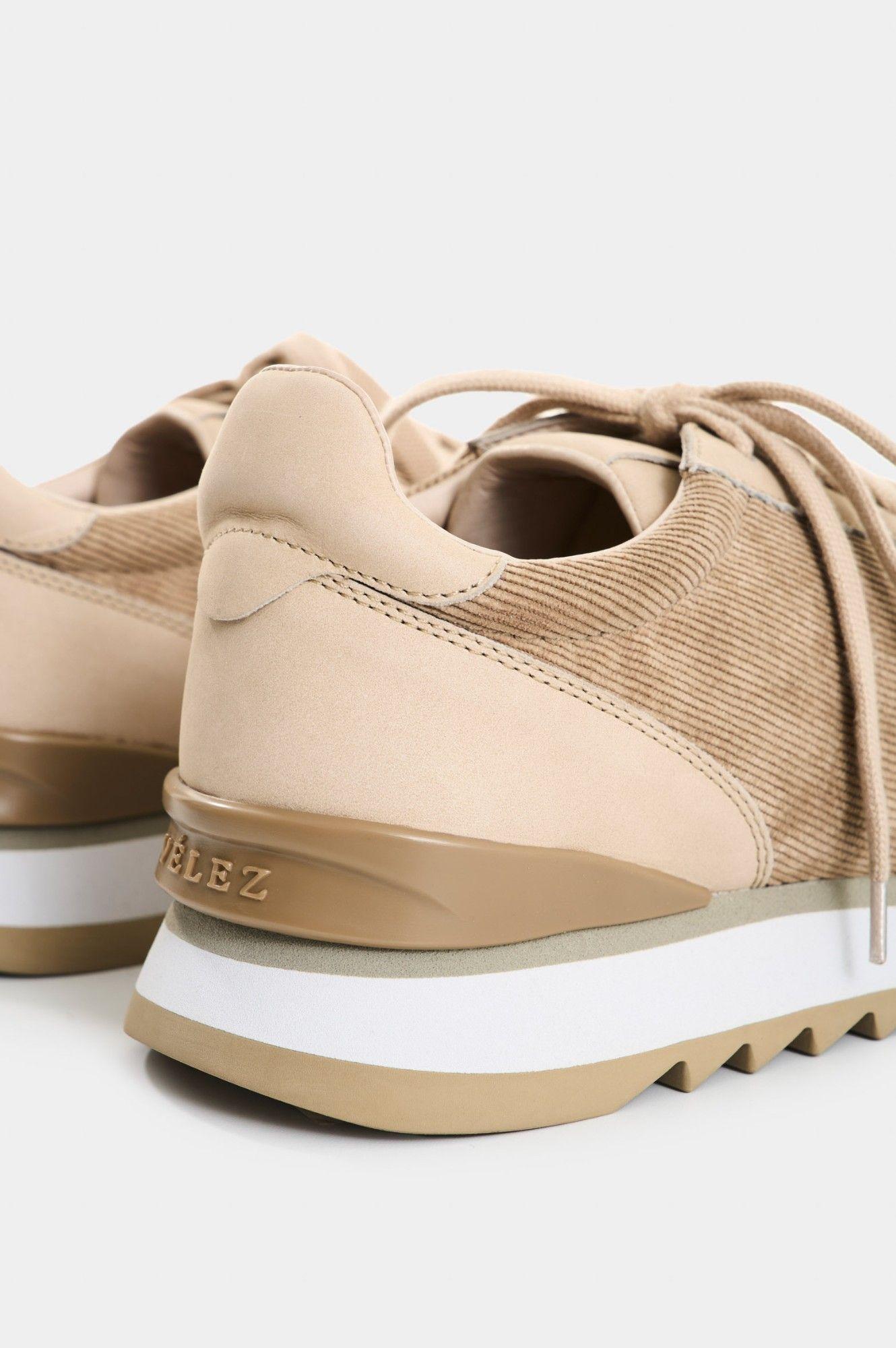 Vélez Zapatilla Tenis En Corduroy Y Cuero Hombre Ray Arena-4