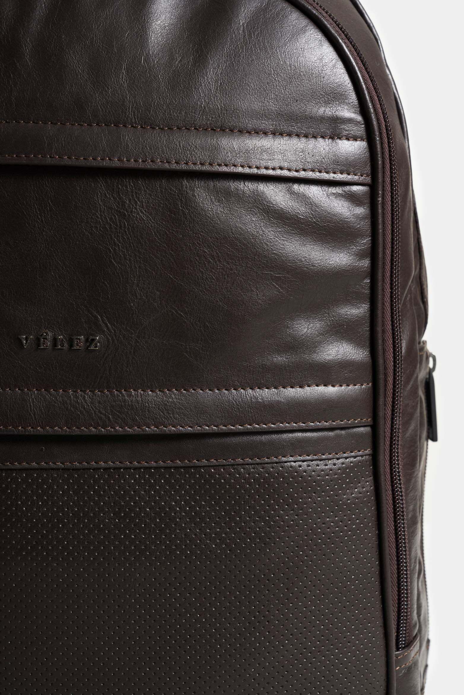 Morral waterproof 2 de cuero para hombre llera bidireccional café-3