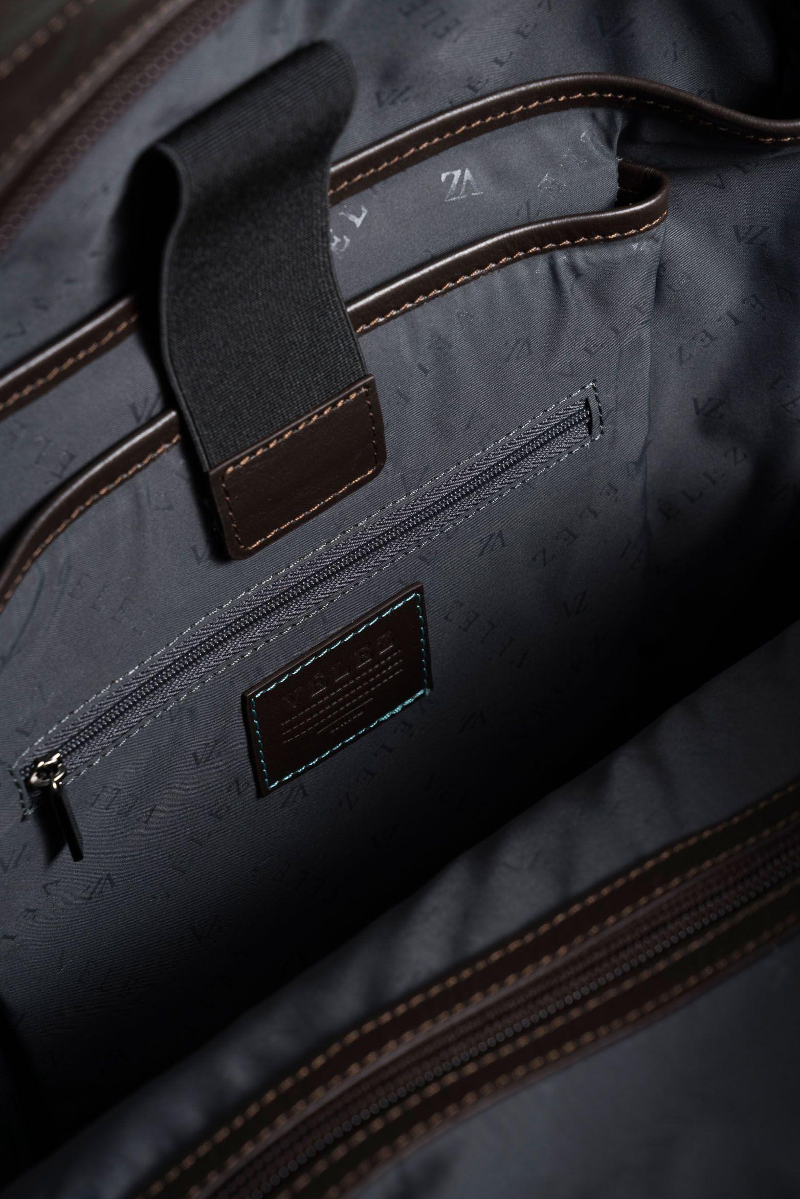 Morral waterproof 2 de cuero para hombre llera bidireccional café-4