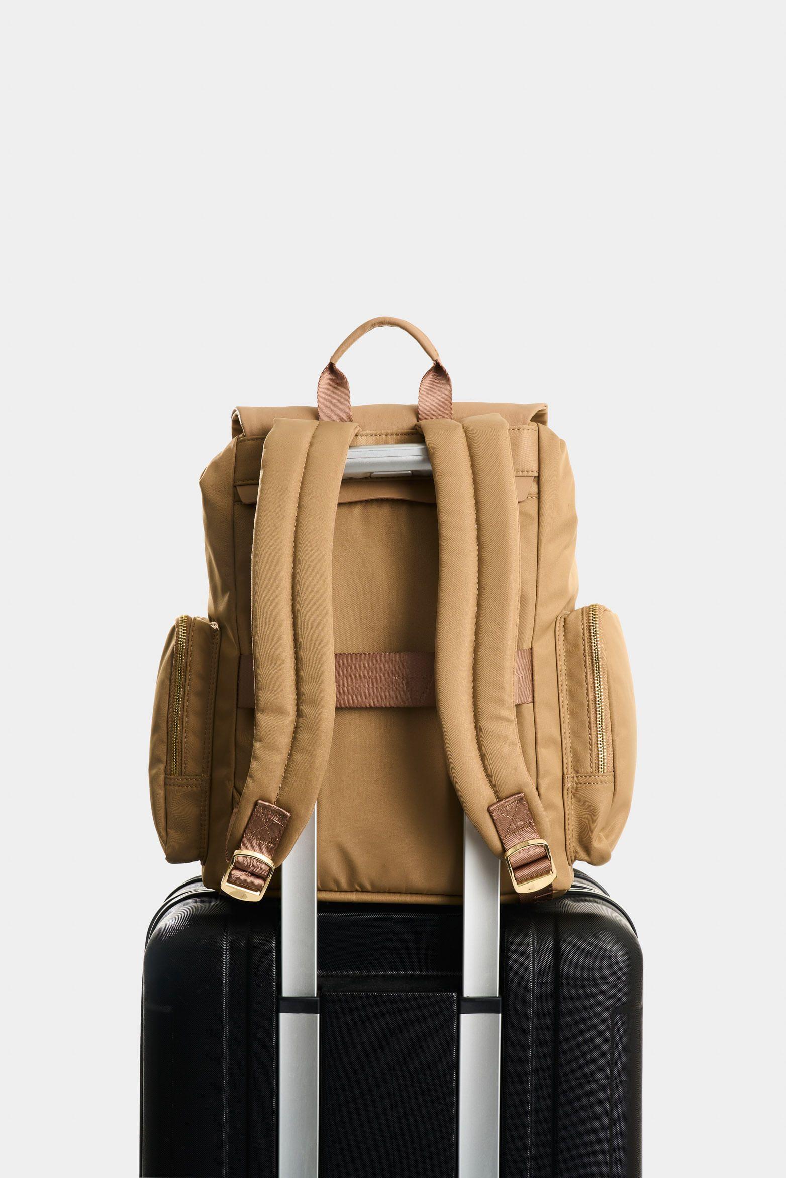 Vélez Tula Morral Orión De Lona Y Cuero Mujer Viajero Kaky-2