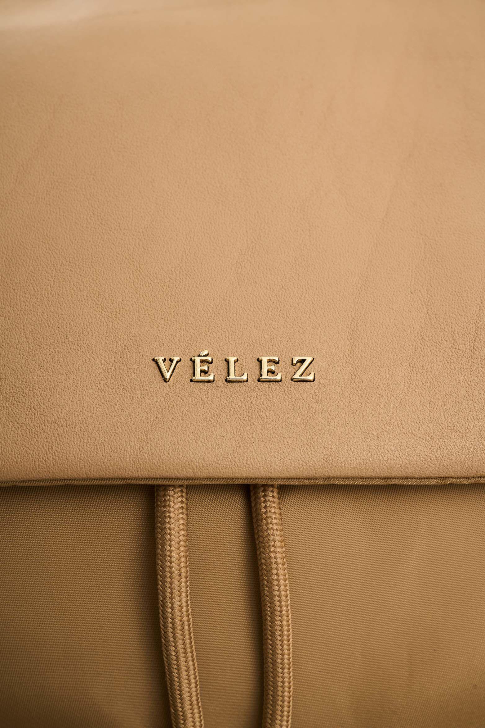 Vélez Tula Morral Orión De Lona Y Cuero Mujer Viajero Kaky-3