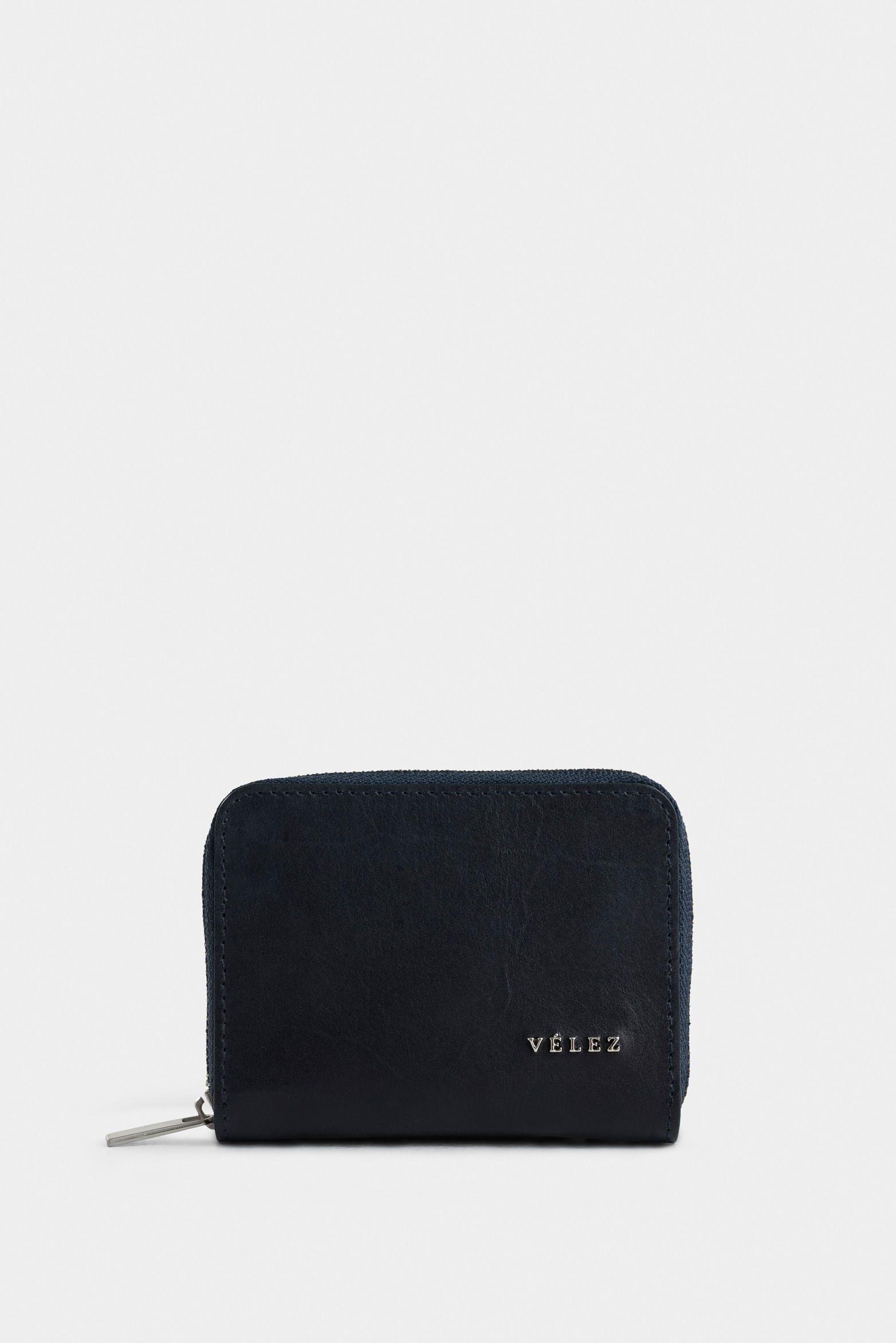 Porta documentos Tropical 2 de cuero para hombre multifuncional azul oscuro-0