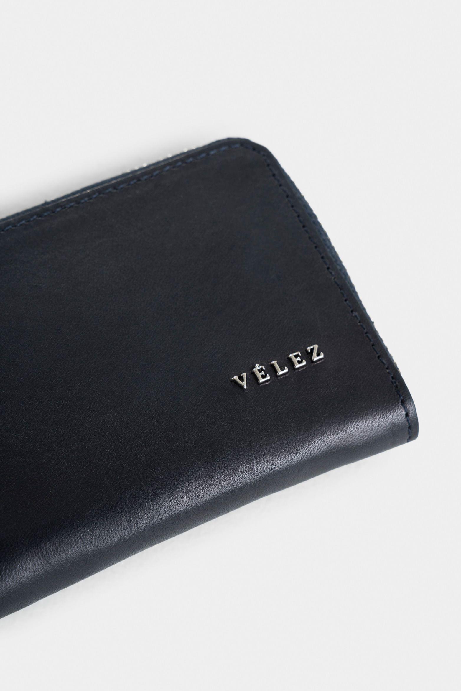 Porta documentos Tropical 2 de cuero para hombre multifuncional azul oscuro-3