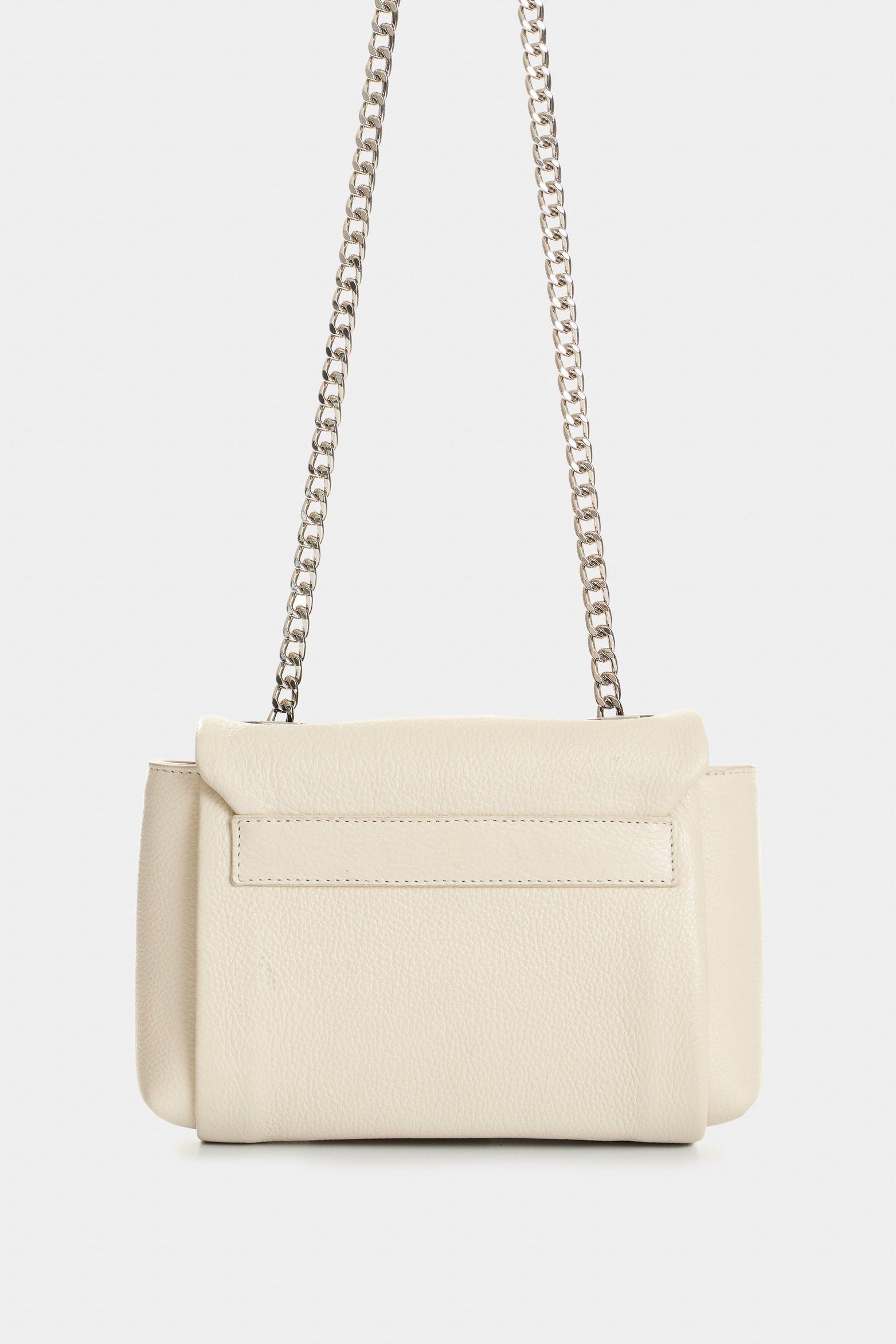 Vélez Manos Libres Mini Lili Cuero  Mujer Con Cadena Blanco-2