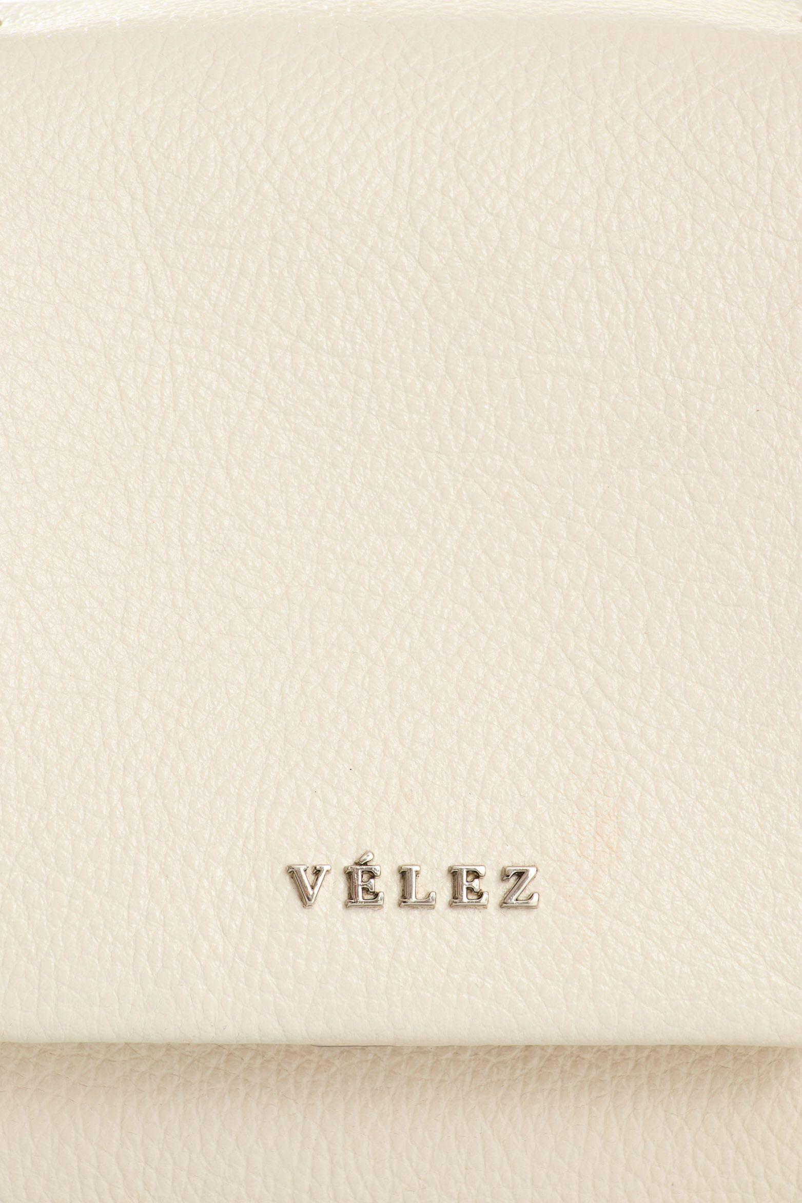 Vélez Manos Libres Mini Lili Cuero  Mujer Con Cadena Blanco-3