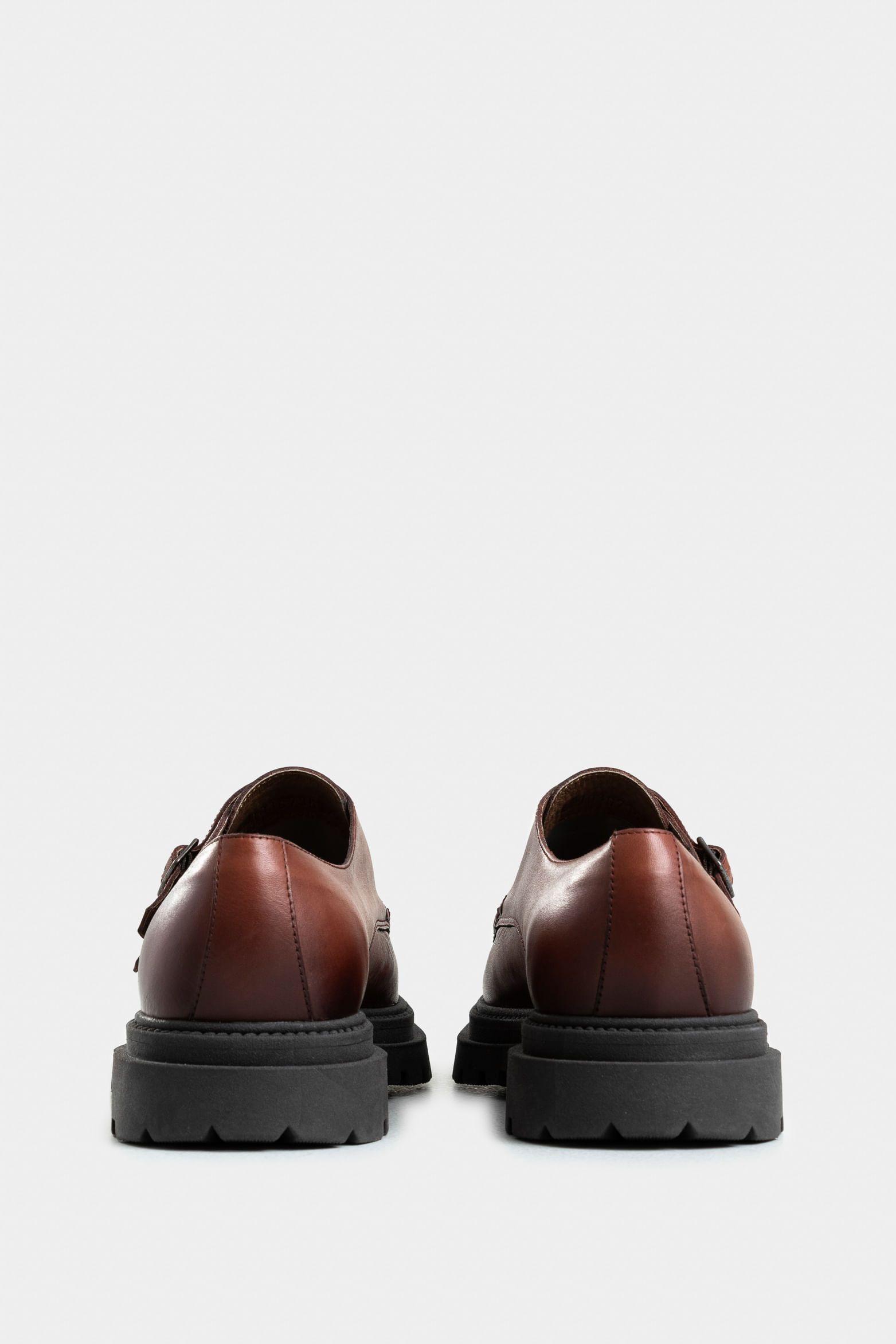Vélez Mocasín Luster 2 Cuero Liso Hombre Monkstrap Vinotinto-2
