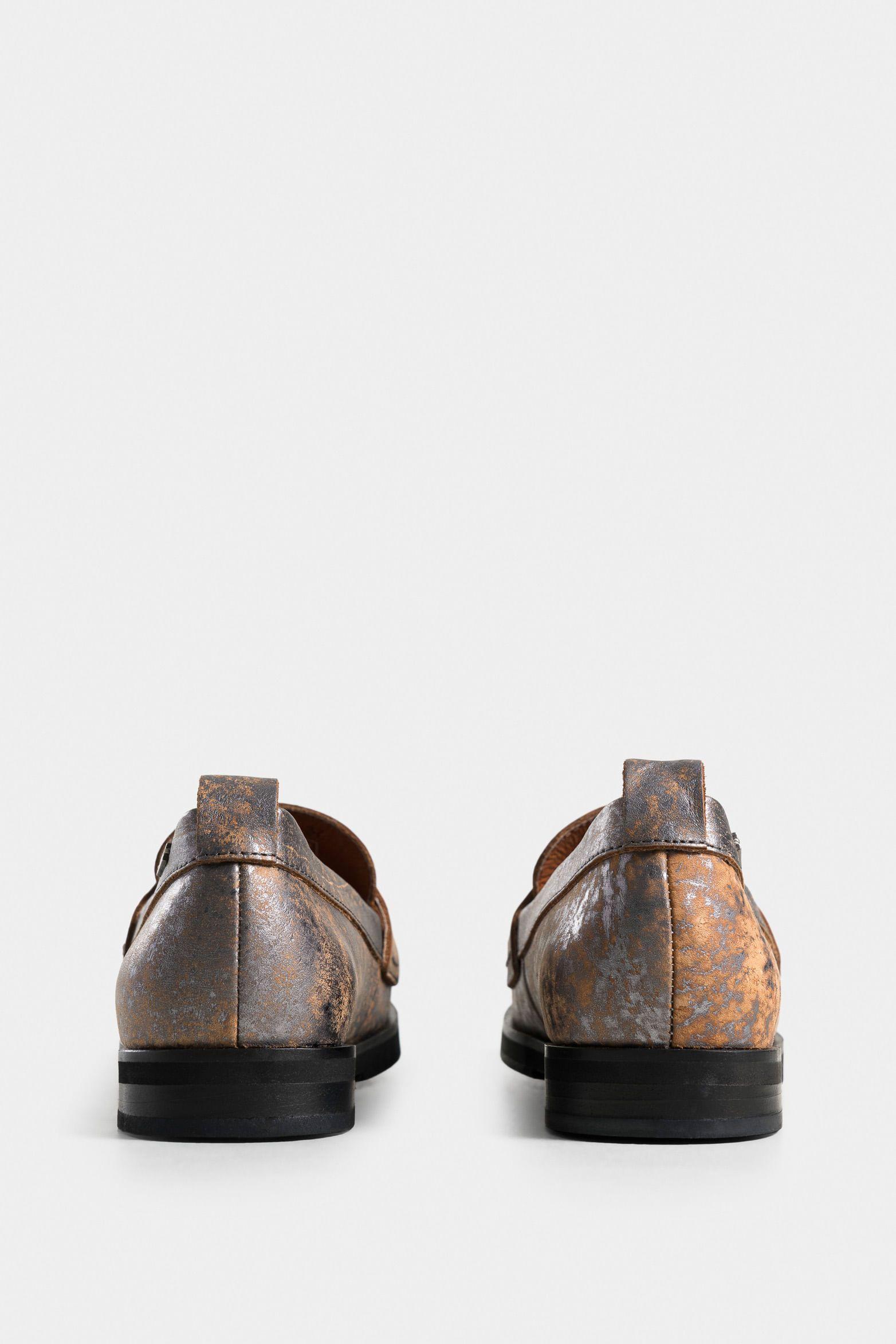 Vélez Mocasín Lucerna Cuero Mujer Mini Tacón Gris Pistola-2