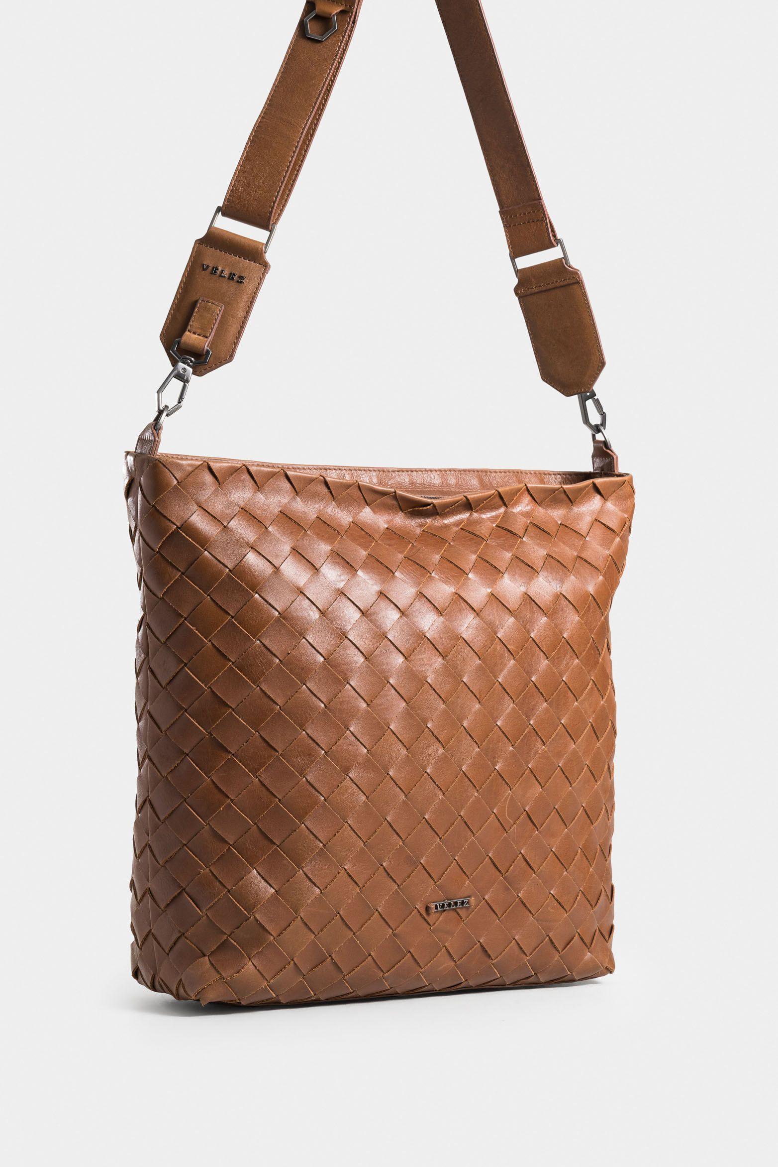 Vélez Shopping Venus Cuero Para Mujer Tejido Artesanal Miel-1