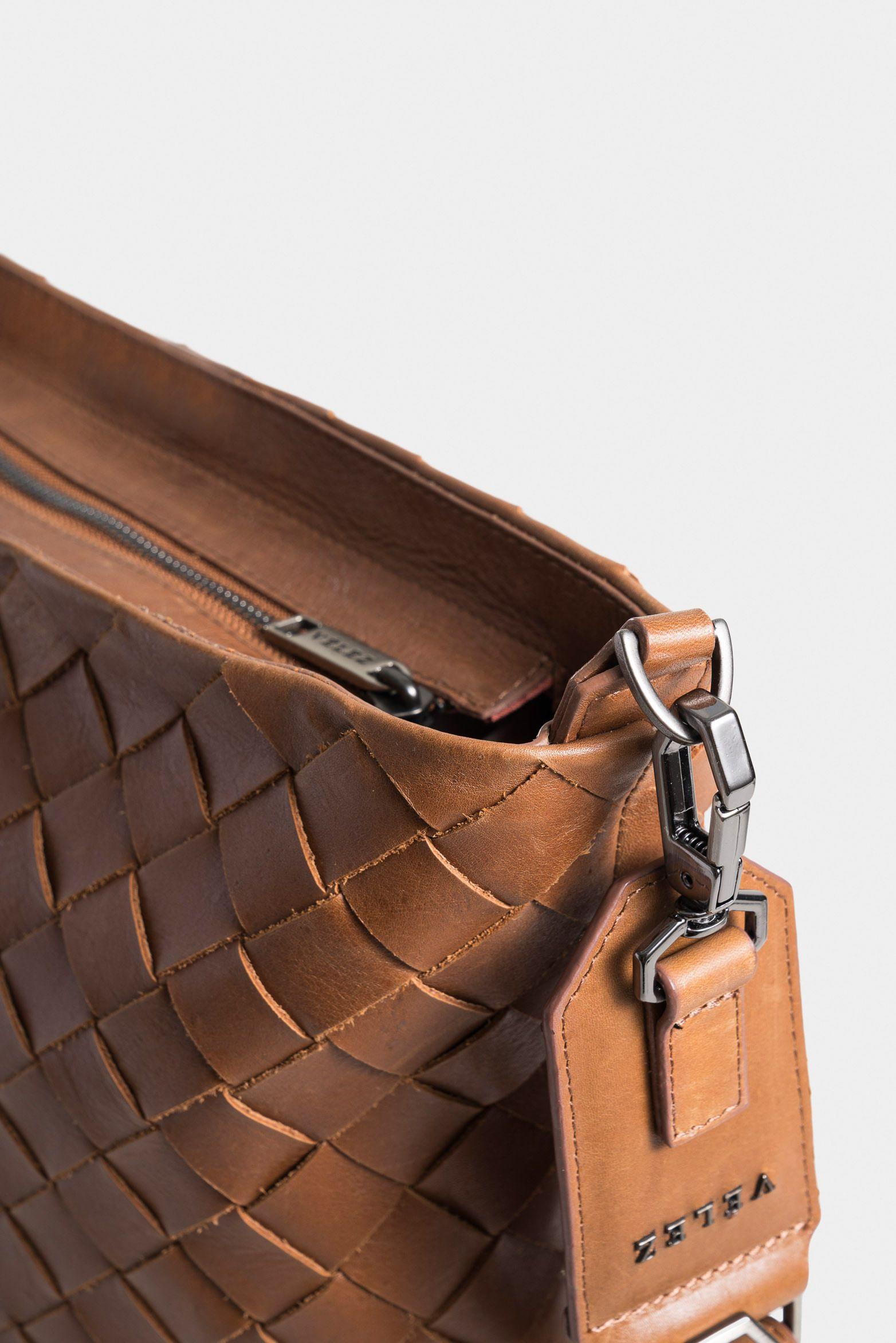 Vélez Shopping Venus Cuero Para Mujer Tejido Artesanal Miel-3