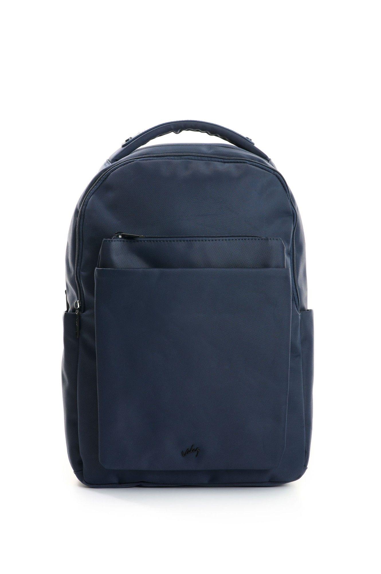 Vélez Mochila En Lona Hombre Trapani Azul Oscuro-0