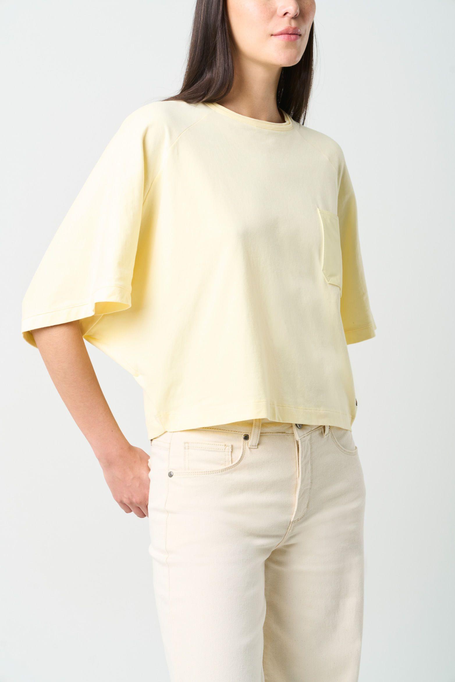 Vélez Camiseta Ópalo Para Mujer Manga Ranglan Amarillo-4