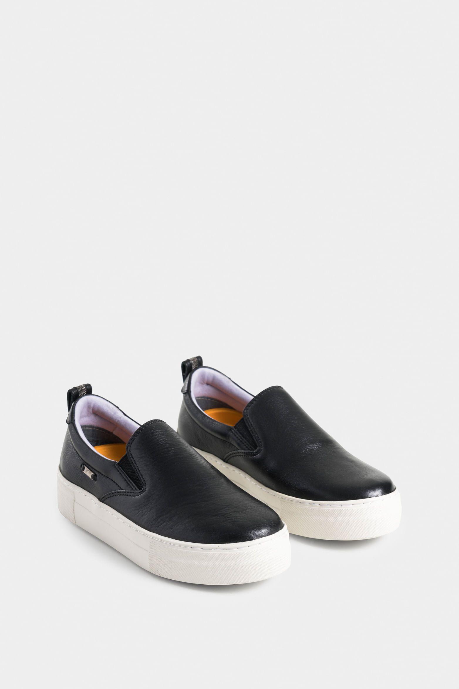 Vélez Mocasín Planos Mtha Cuero Mujer Suela Tipo Caja Negro-1