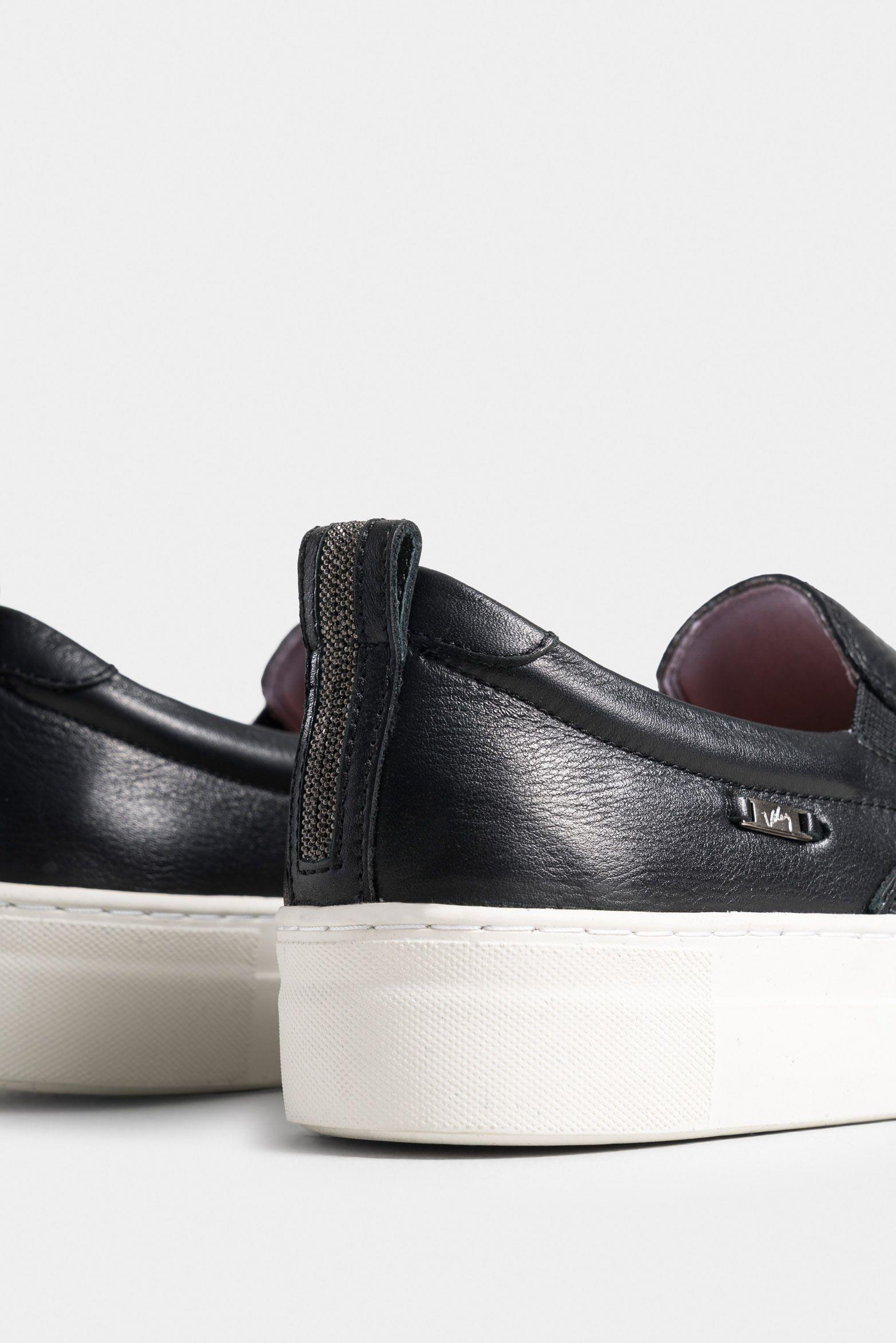 Vélez Mocasín Planos Mtha Cuero Mujer Suela Tipo Caja Negro-4